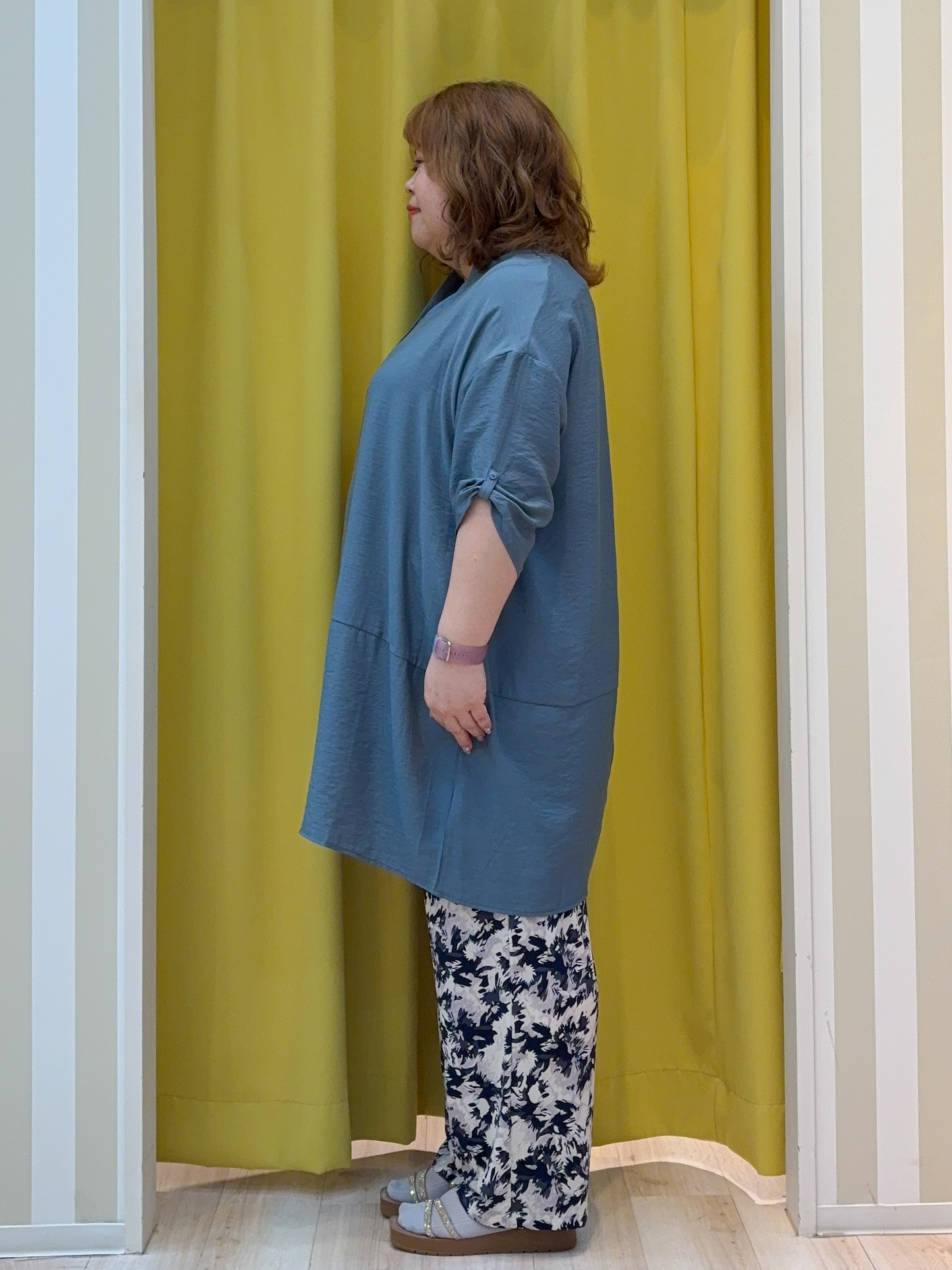 kotoさんさんの「SHOO･LA･RUE｜【ひんやり/S-LL/洗濯機可】体型カバーにも スラブコクーンチュニック」を使ったコーディネート