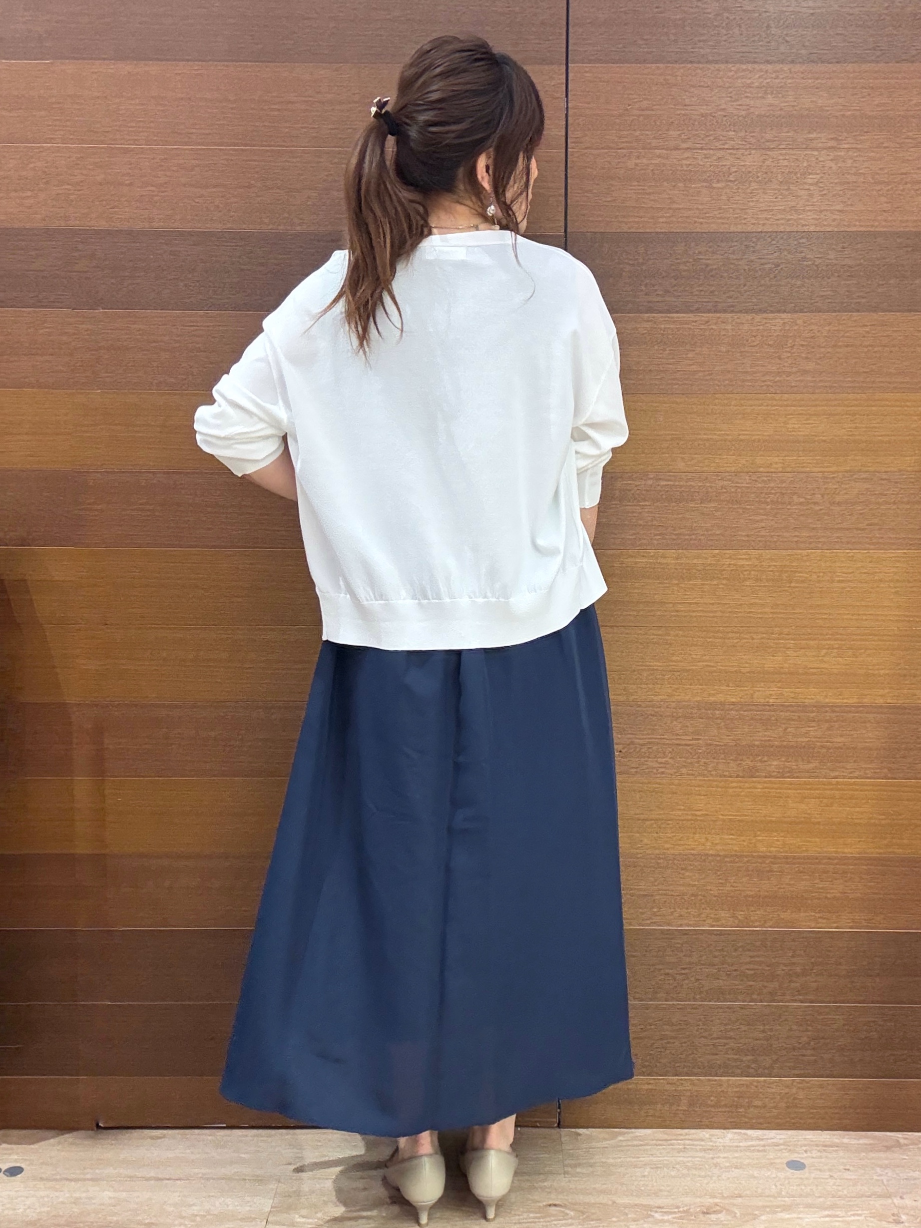 maichiさんの「OPAQUE.CLIP｜【UV／接触冷感】Vネックリラクシーニットカーディガン《洗濯機OK／抗ピル》」を使ったコーディネート
