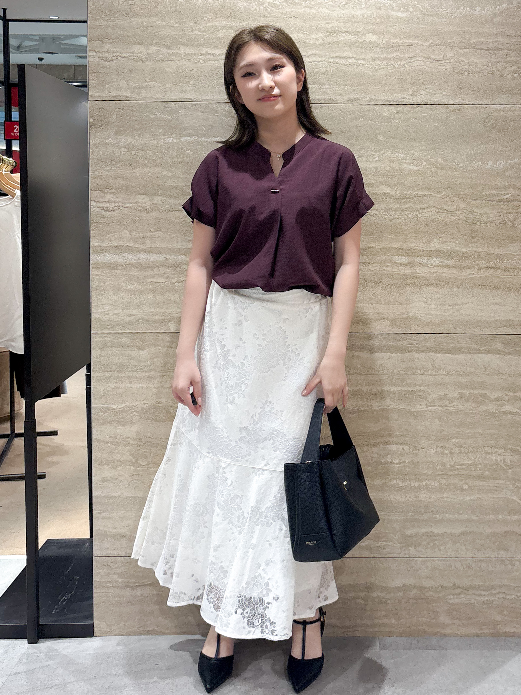 ふうかさんの「index｜【接触冷感／吸水速乾】タックスキッパーブラウス《防シワ／イージーアイロン／洗濯機OK／9col》」を使ったコーディネート