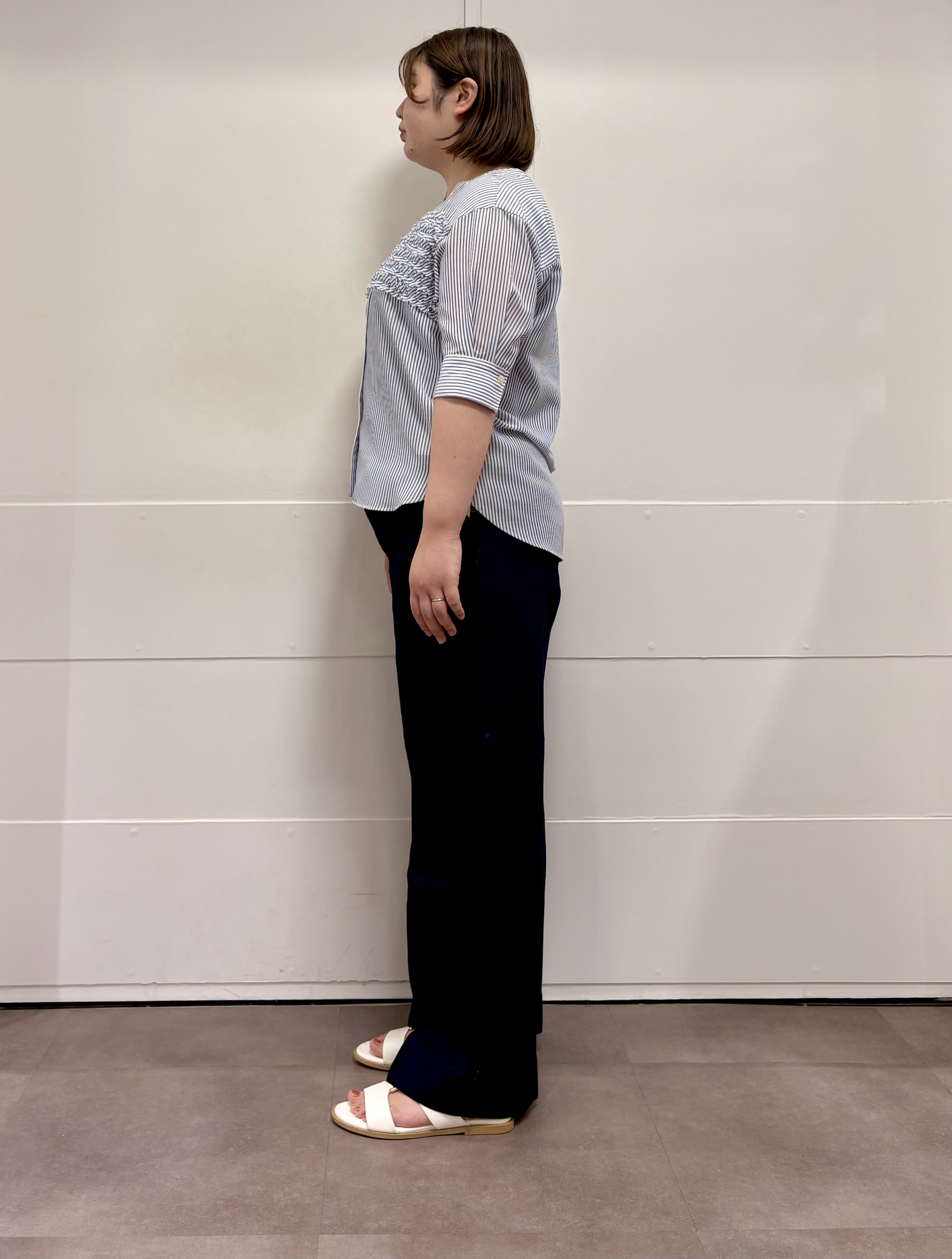 MIさんの「UNTITLED｜【接触冷感/通気性/洗える】フロントフリルブラウス」を使ったコーディネート