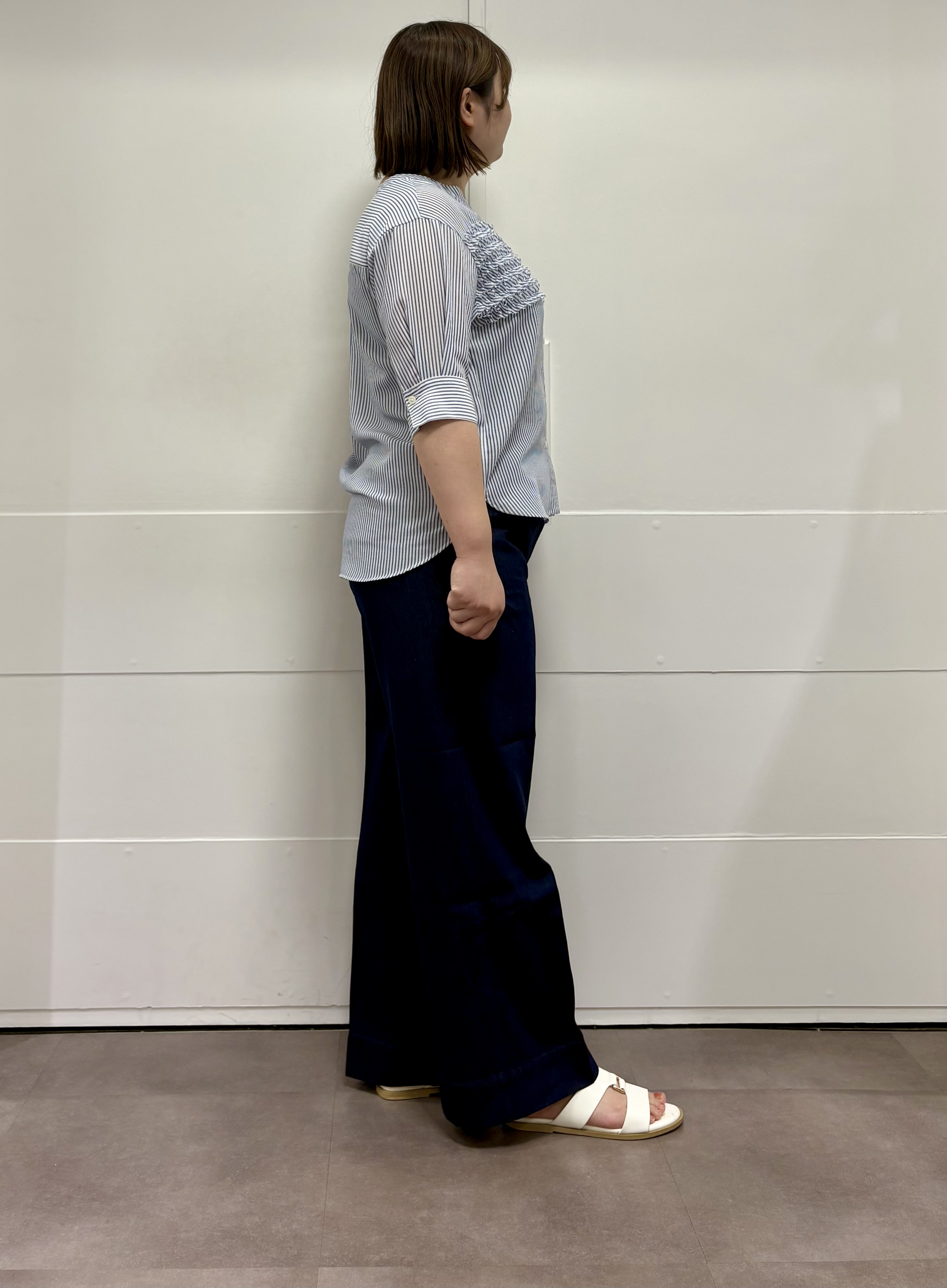 MIさんの「UNTITLED｜【接触冷感/通気性/洗える】フロントフリルブラウス」を使ったコーディネート