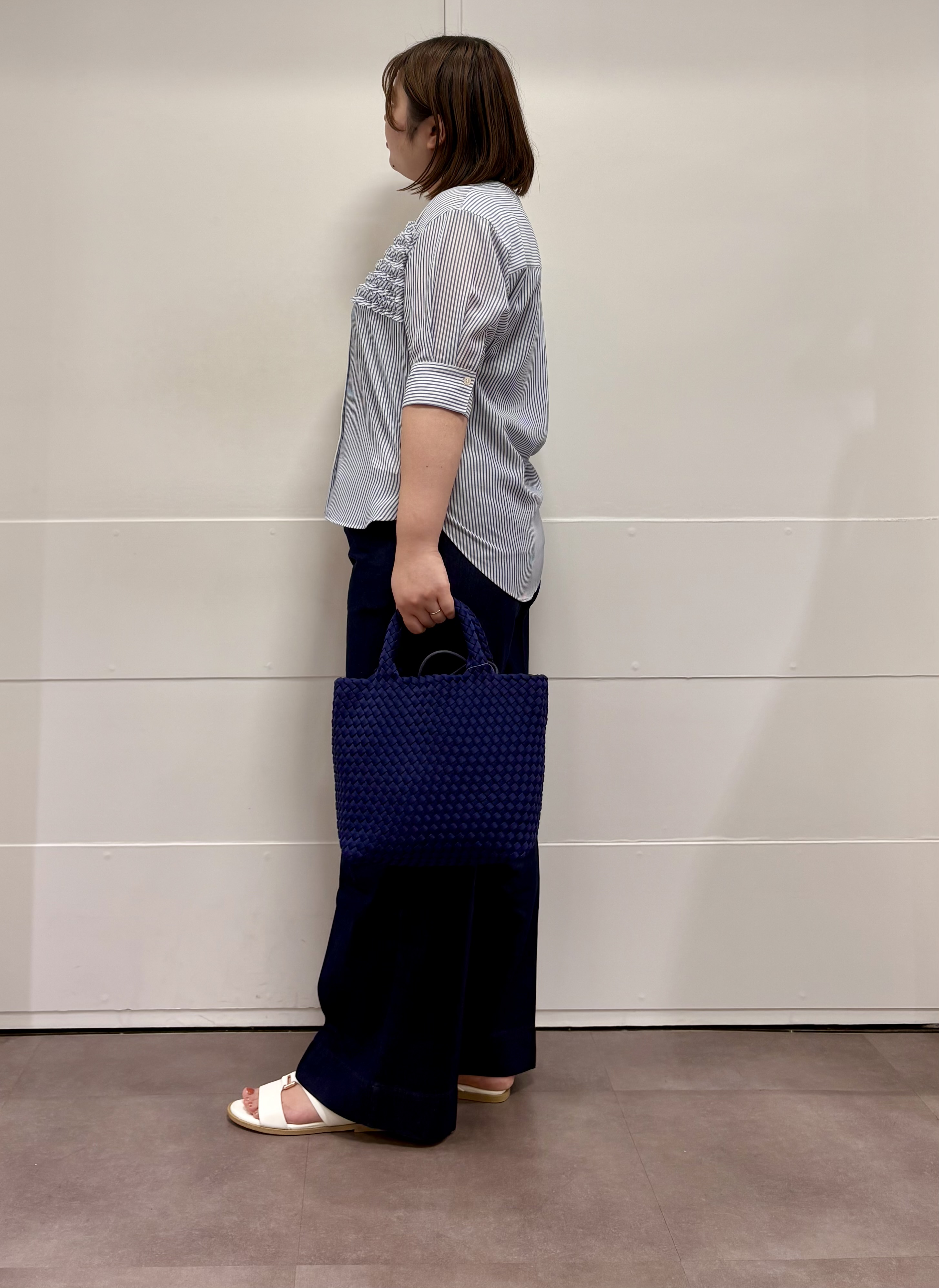 MIさんの「UNTITLED｜【接触冷感/通気性/洗える】フロントフリルブラウス」を使ったコーディネート