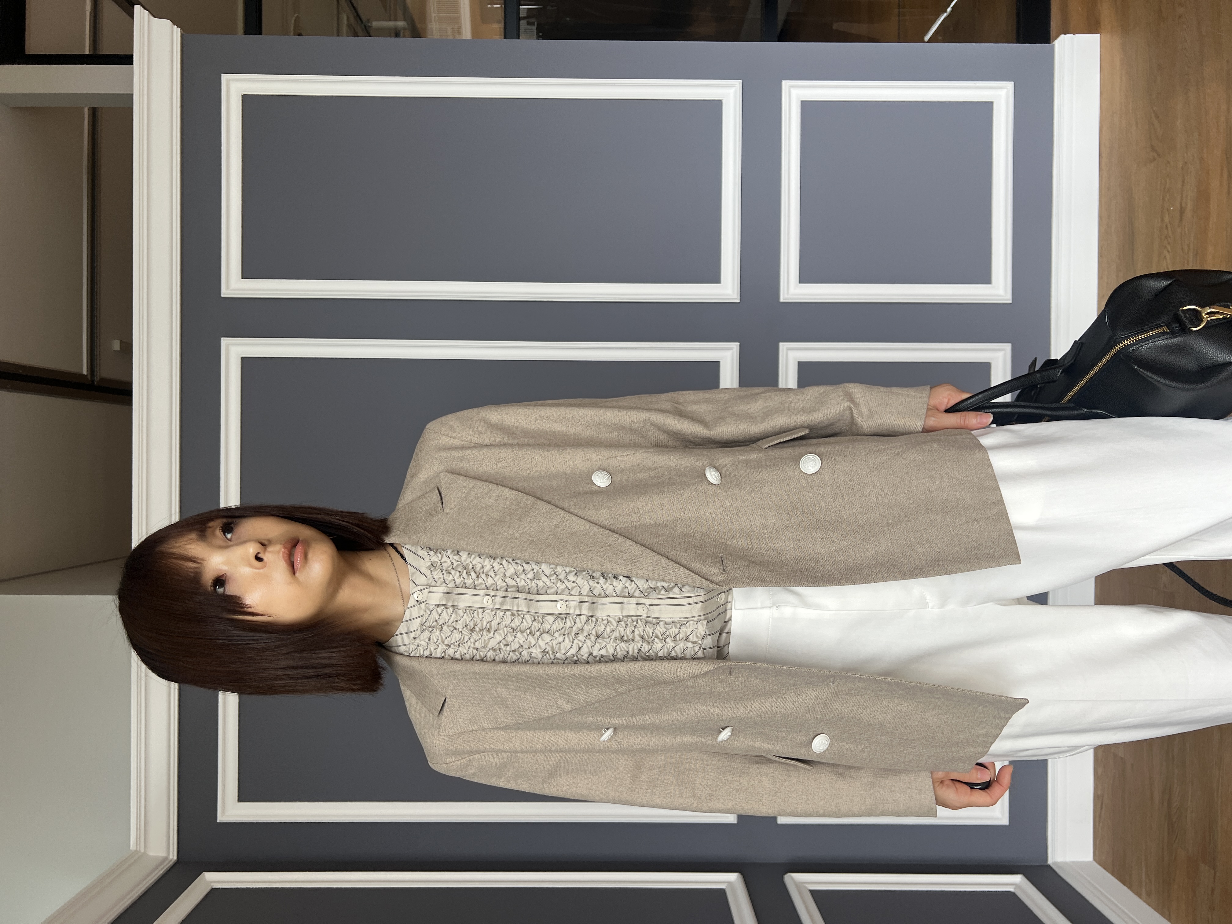 misaさんの「DRESSTERIOR｜【セットアップ可】リネンブレンドダブルブレストジャケット」を使ったコーディネート