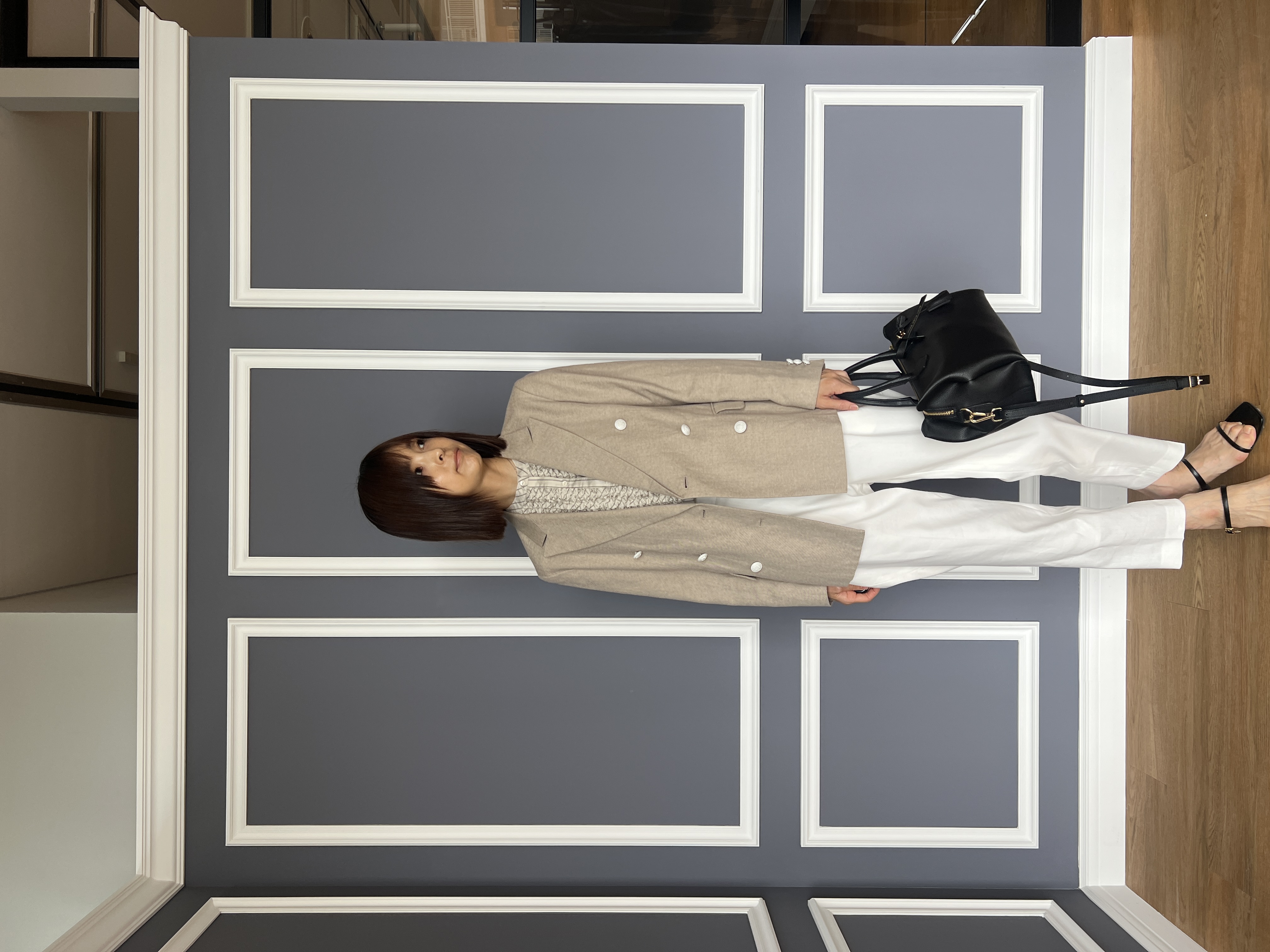misaさんの「DRESSTERIOR｜【セットアップ可】リネンブレンドダブルブレストジャケット」を使ったコーディネート
