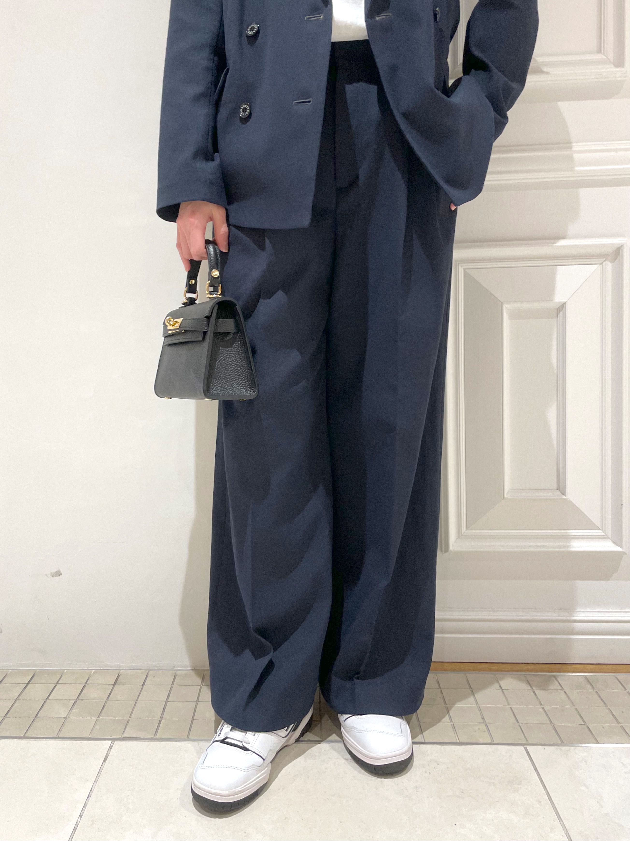 makiさんの「DRESSTERIOR｜【セットアップ可/吸水速乾/ウォッシャブル】リネンブレンドオックスダブルジャケット」を使ったコーディネート