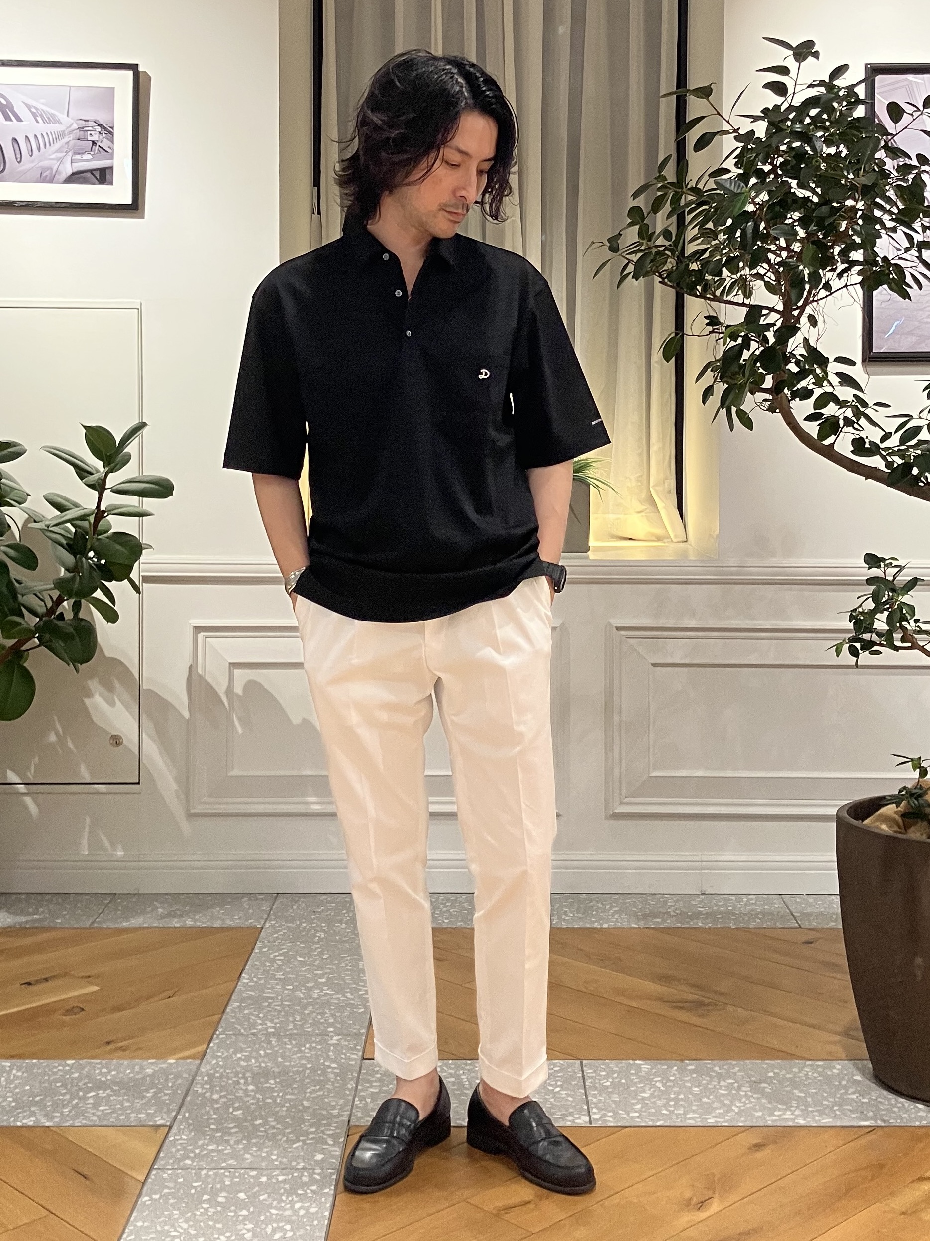 junyaさんの「DRESSTERIOR｜【接触冷感/抗菌防臭/消臭/Safari5月号掲載】ICE CLEAR COTTON オーバーフィッ」を使ったコーディネート