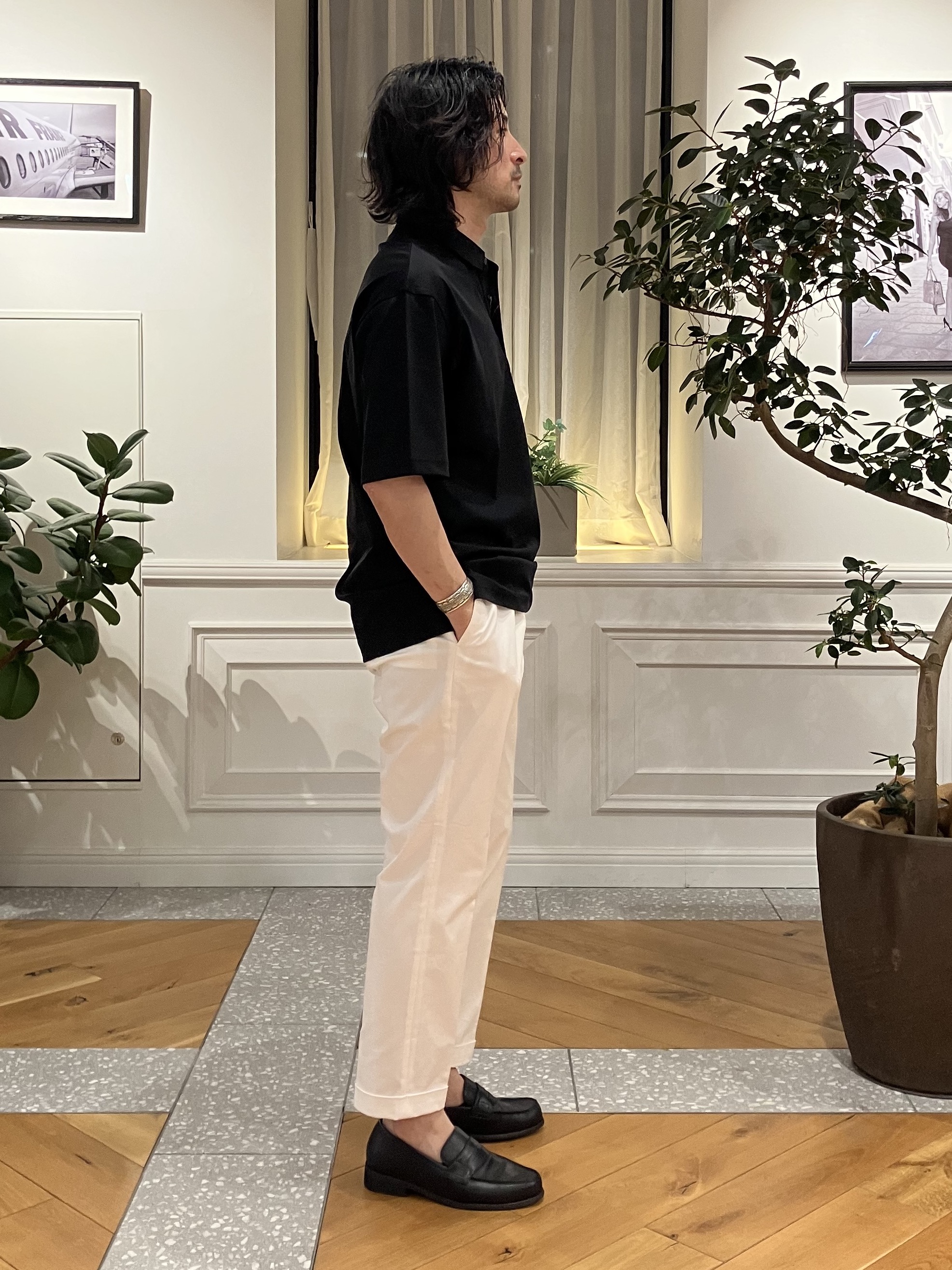 junyaさんの「DRESSTERIOR｜【接触冷感/抗菌防臭/消臭/Safari5月号掲載】ICE CLEAR COTTON オーバーフィッ」を使ったコーディネート