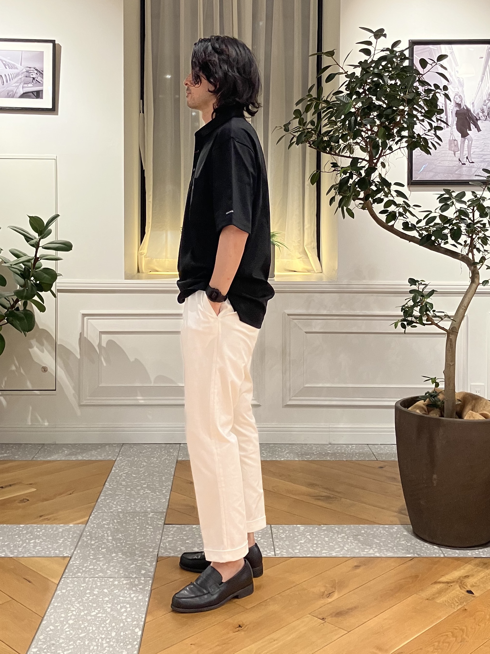 junyaさんの「DRESSTERIOR｜【接触冷感/抗菌防臭/消臭/Safari5月号掲載】ICE CLEAR COTTON オーバーフィッ」を使ったコーディネート