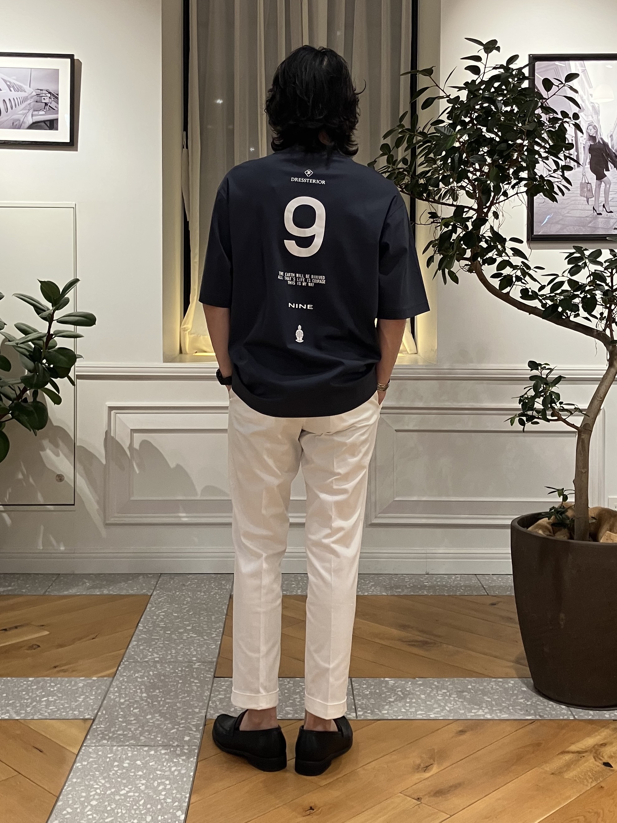 junyaさんの「DRESSTERIOR｜【接触冷感／抗菌防臭／消臭】ICE CLEAR COTTON NINEストリートTシャツ」を使ったコーディネート
