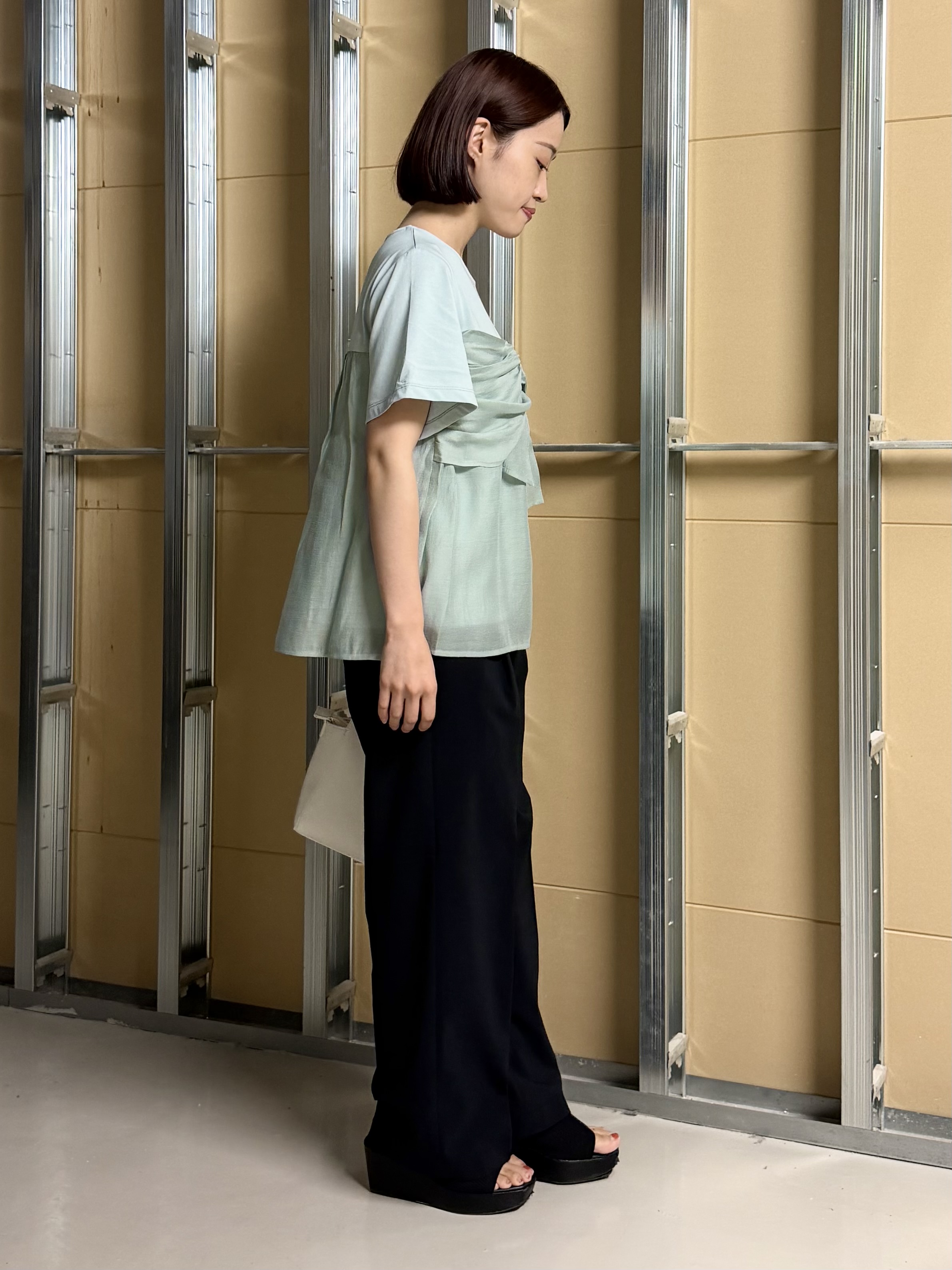 sahoさんの「THE SHOP TK｜【ひんやり／吸水速乾／UV】ビスチェ風 切り替えTシャツ」を使ったコーディネート