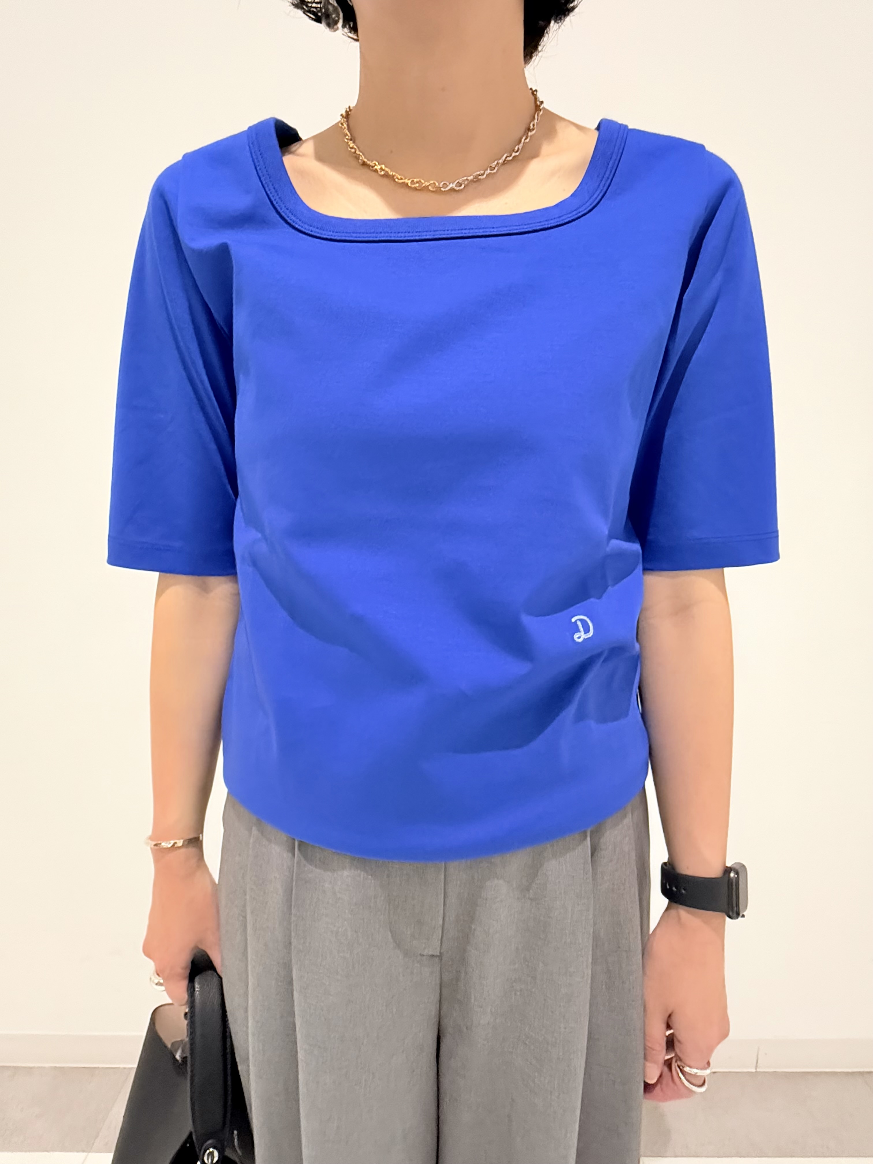 MIYAKAWAさんの「DRESSTERIOR｜【接触冷感/UVカット/抗菌防臭/しわ防止】クールデオドラント スクエアネックプルオーバー」を使ったコーディネート