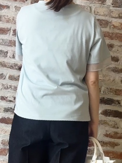 tokiさんの「THE SHOP TK｜【M-XL/ひんやり】上品な透け感 袖口シアーTシャツ」を使ったコーディネート