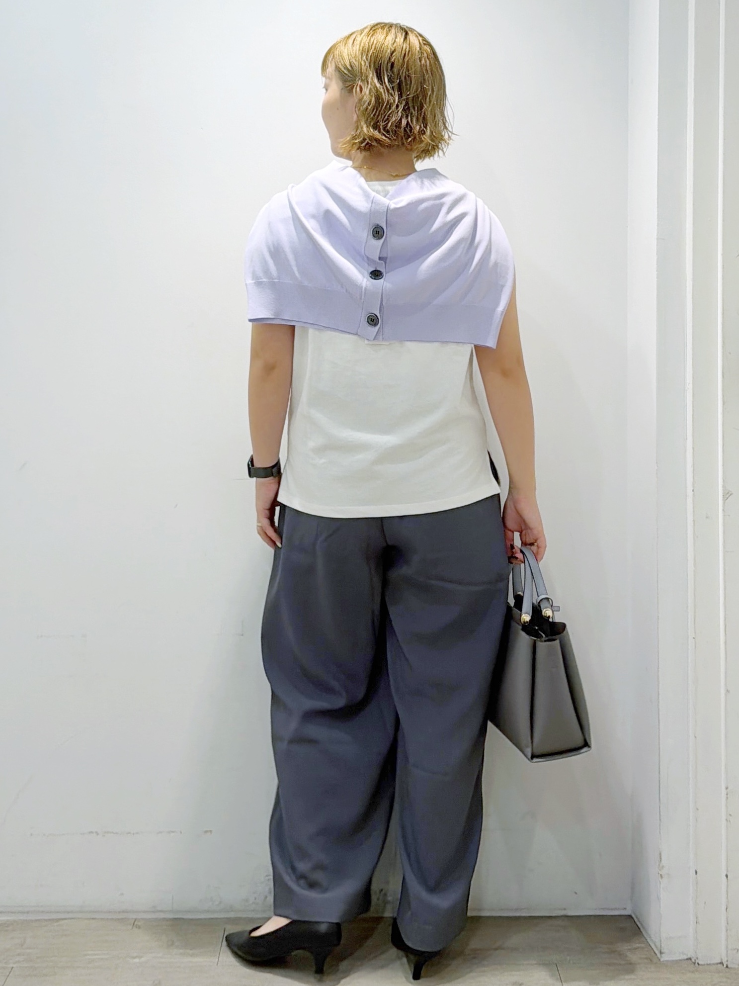 sumicaさんの「OPAQUE.CLIP｜マルチボーダーアソート ノースリーブTシャツ【洗濯機OK】」を使ったコーディネート