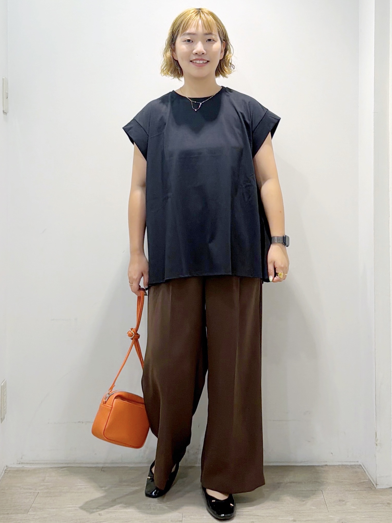 sumicaさんの「OPAQUE.CLIP｜【接触冷感】バックフレアドッキングカットソー《洗濯機OK》」を使ったコーディネート