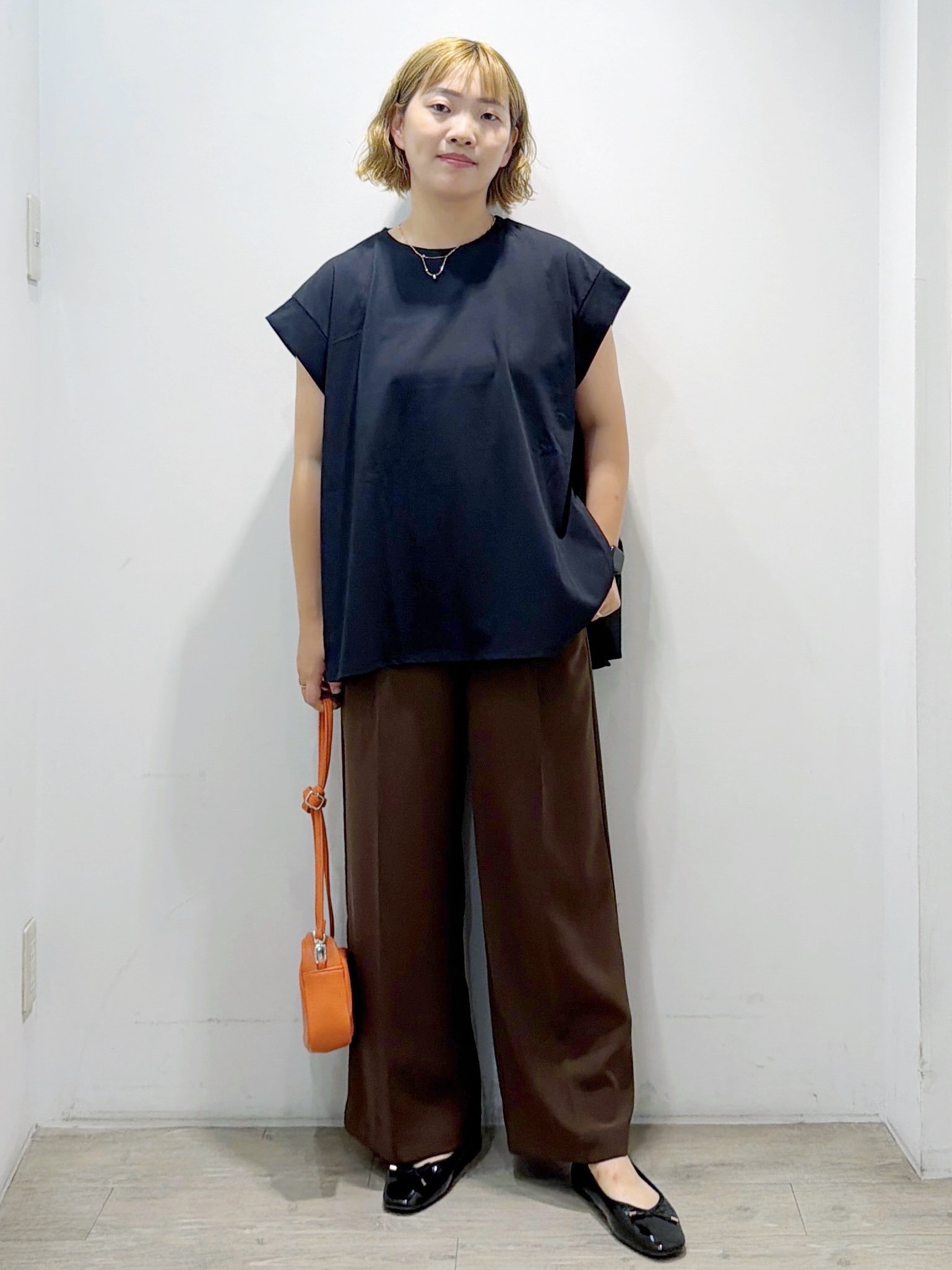 sumicaさんの「OPAQUE.CLIP｜【接触冷感】バックフレアドッキングカットソー《洗濯機OK》」を使ったコーディネート