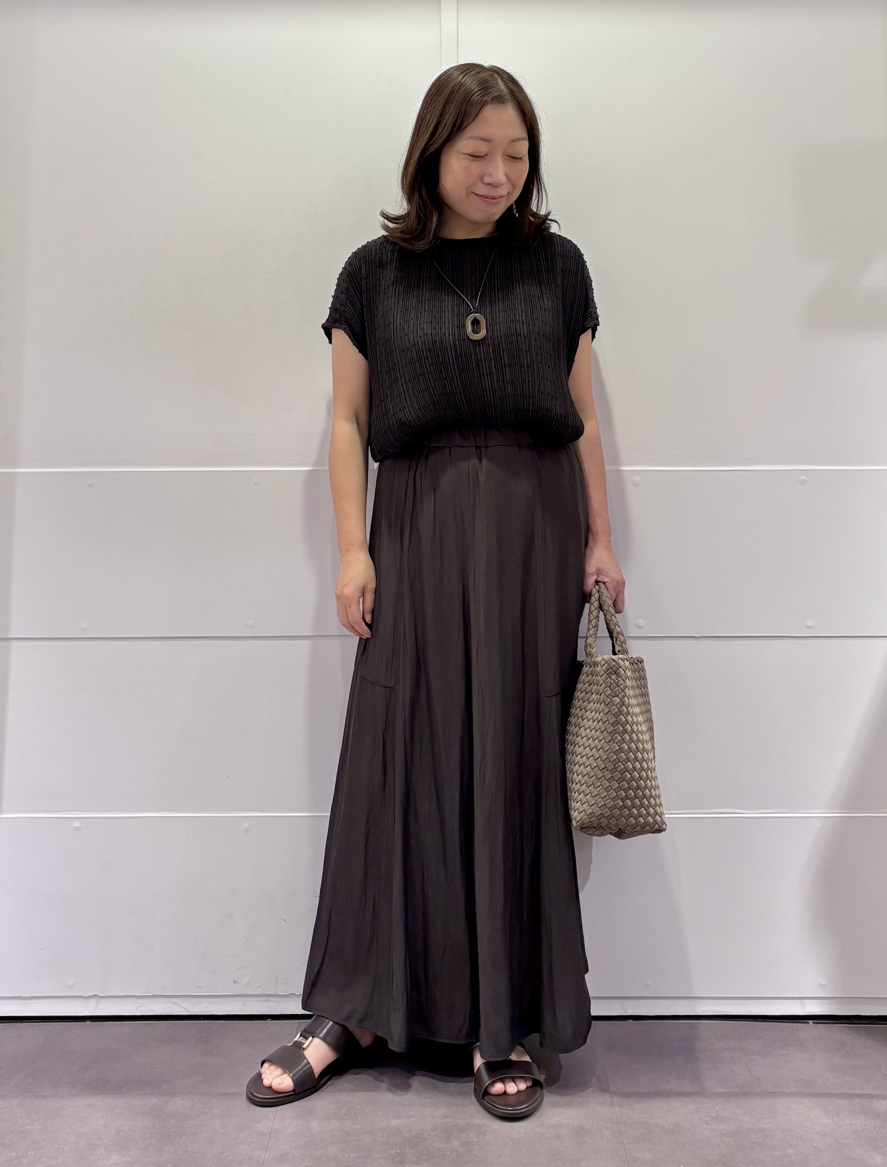 TOKOさんの「UNTITLED｜【1枚で着映える】ドットジャガードブラウス」を使ったコーディネート