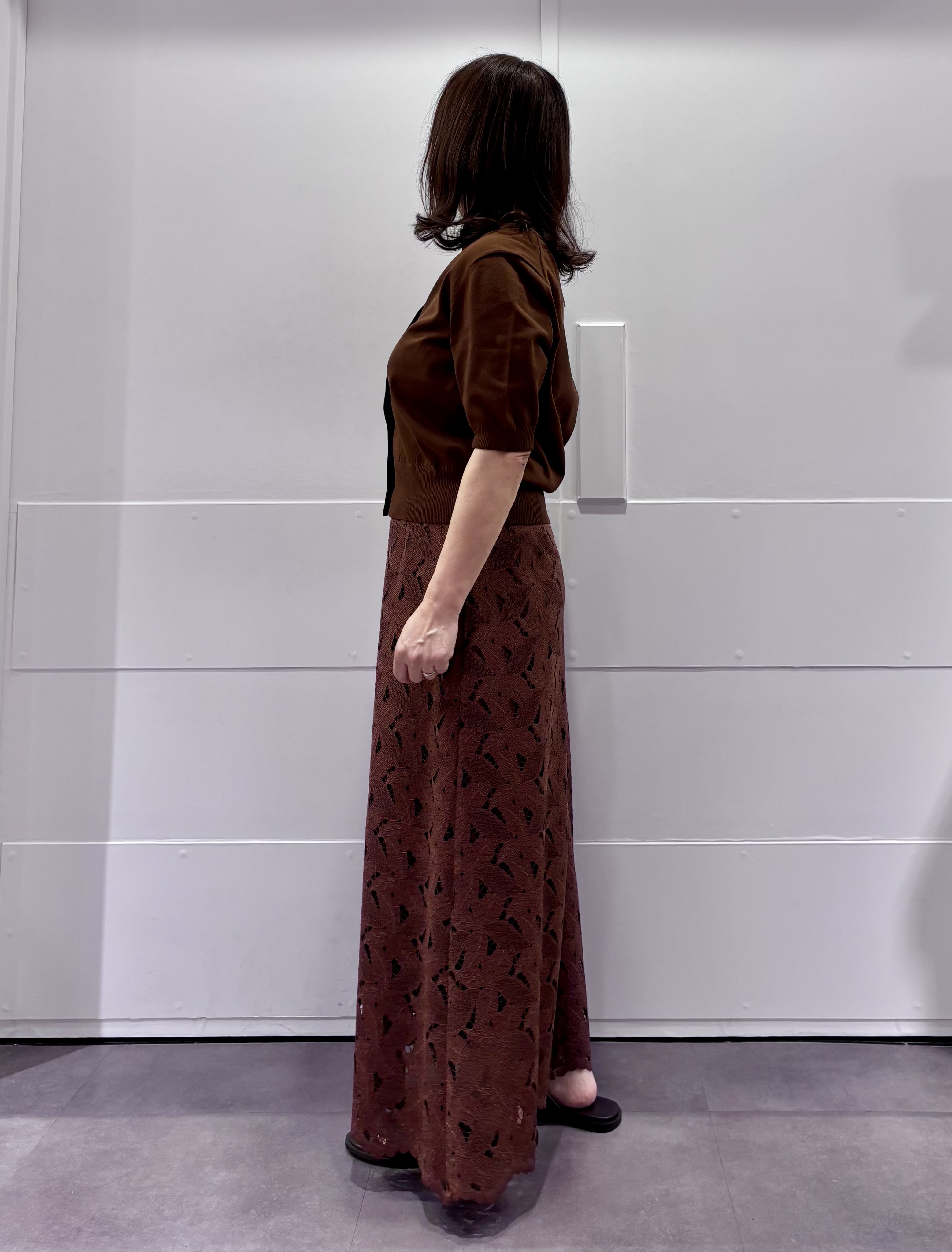 TOKOさんの「UNTITLED｜ドライタッチ5分袖カーディガン」を使ったコーディネート