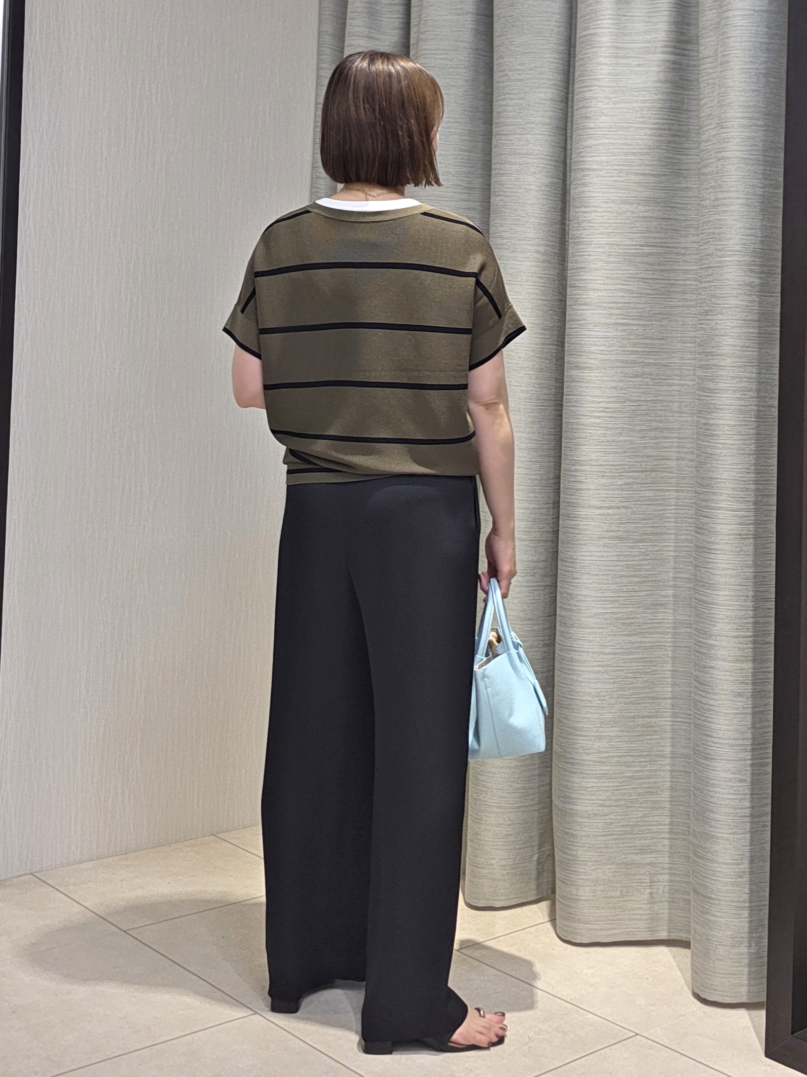 naokoさんの「UNTITLED｜【11色展開/体型カバー】前後2WAYフレンチスリーブニット」を使ったコーディネート