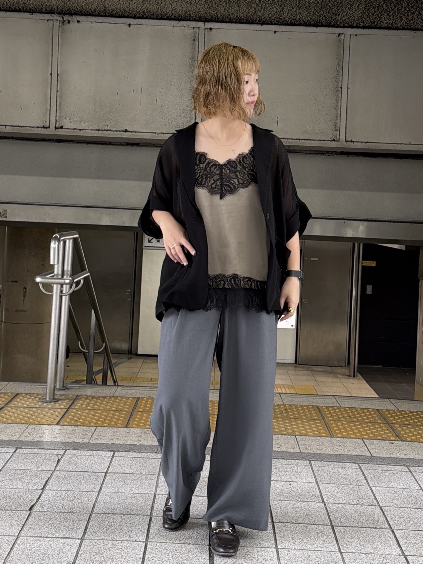 sumicaさんの「OPAQUE.CLIP｜メッシュテーラードジャケット【洗濯機OK】」を使ったコーディネート