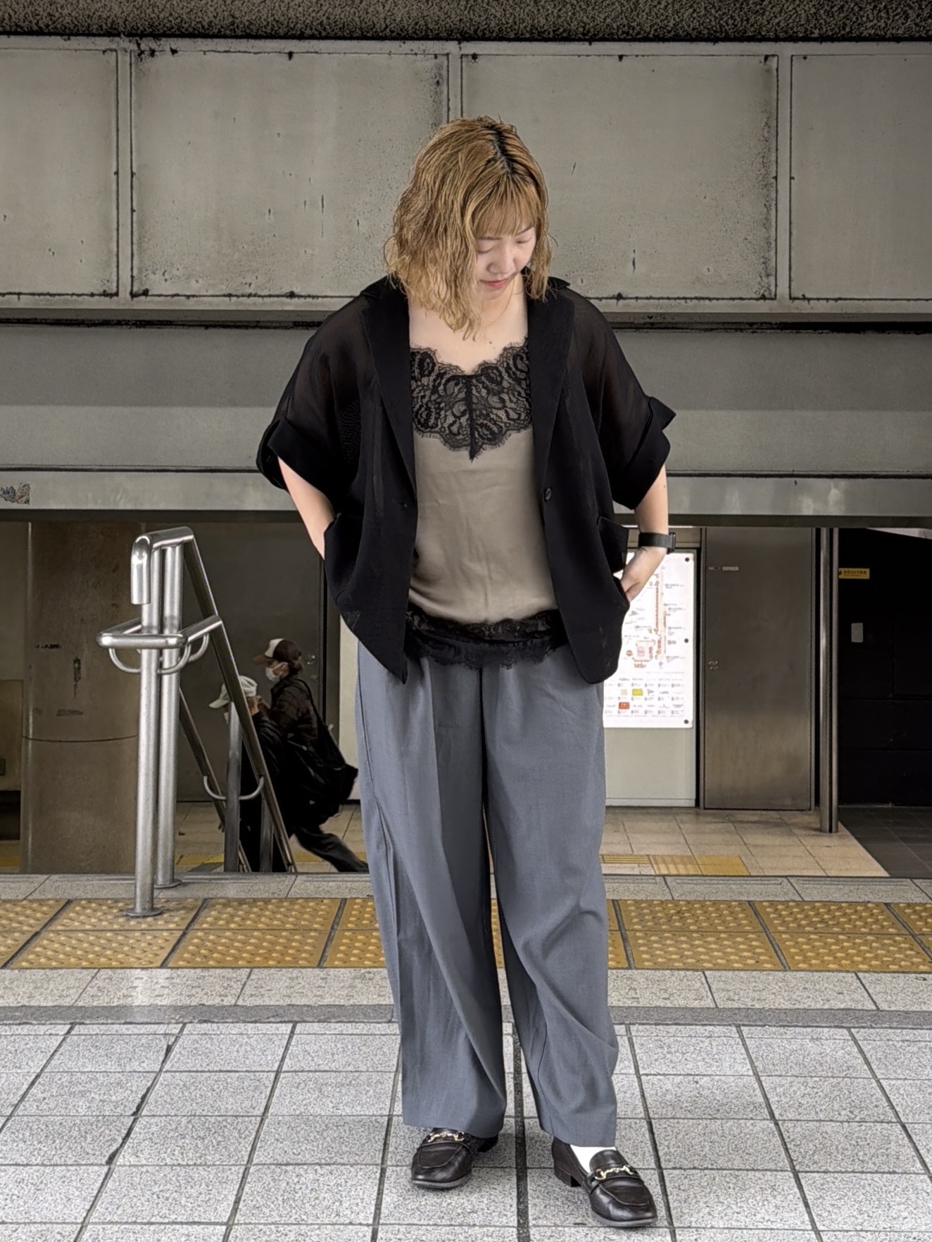 sumicaさんの「OPAQUE.CLIP｜メッシュテーラードジャケット【洗濯機OK】」を使ったコーディネート