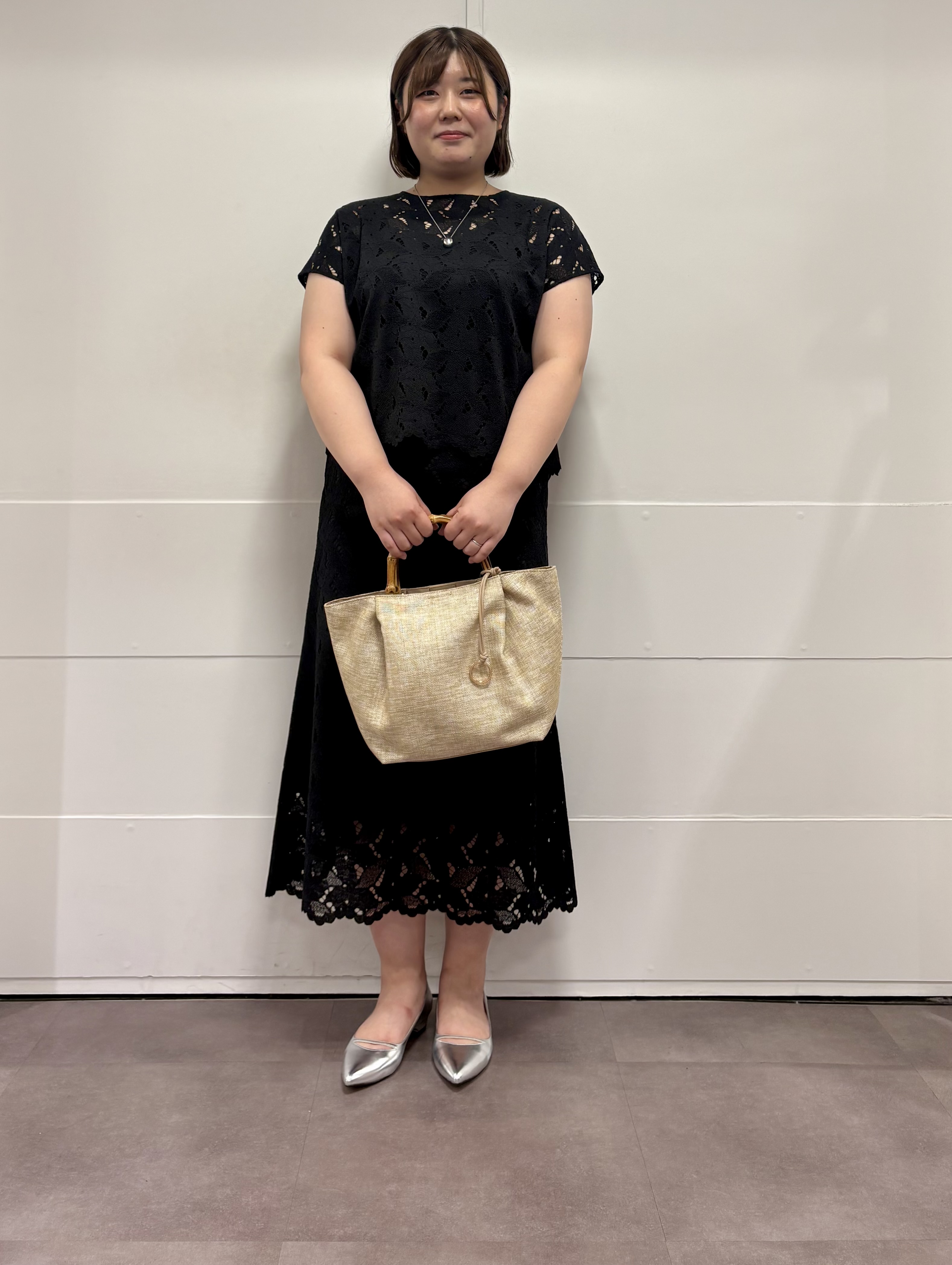 MIさんの「UNTITLED｜【セットアップ可能】リーフレースブラウス」を使ったコーディネート