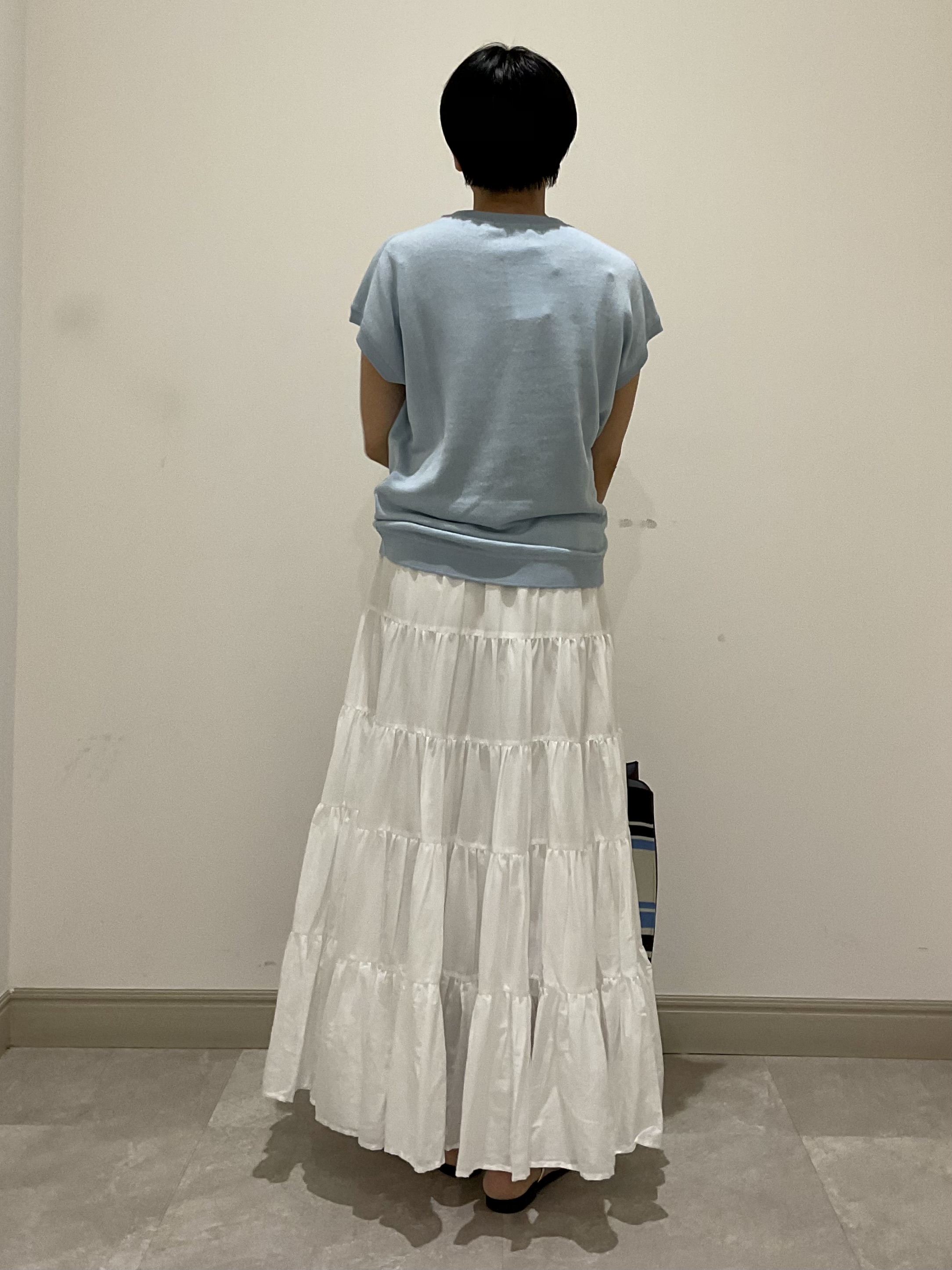 OGATAさんの「DRESSTERIOR｜【ウォッシャブル／セットアップ可】リネン混裏毛フレンチプルオーバー」を使ったコーディネート