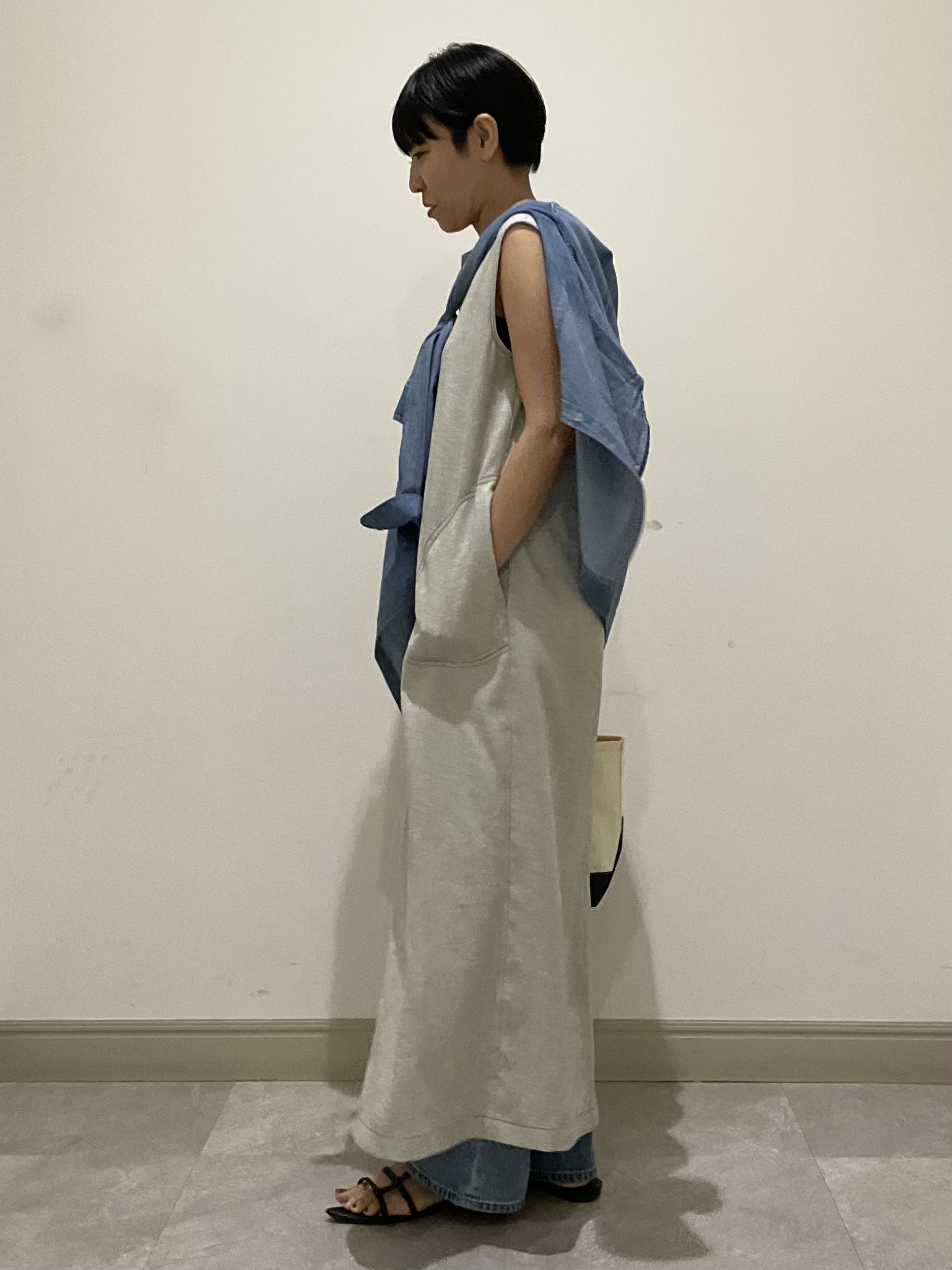 OGATAさんの「DRESSTERIOR｜【セットアップ可/UVカット/接触冷感/吸水速乾】ウォッシャブル Iラインワンピース」を使ったコーディネート