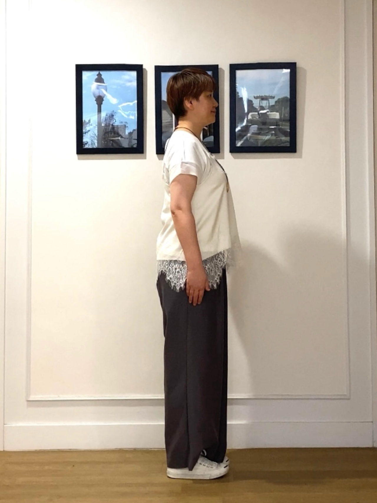 Hiroさんの「Dessin｜サテンレース キャミソール」を使ったコーディネート
