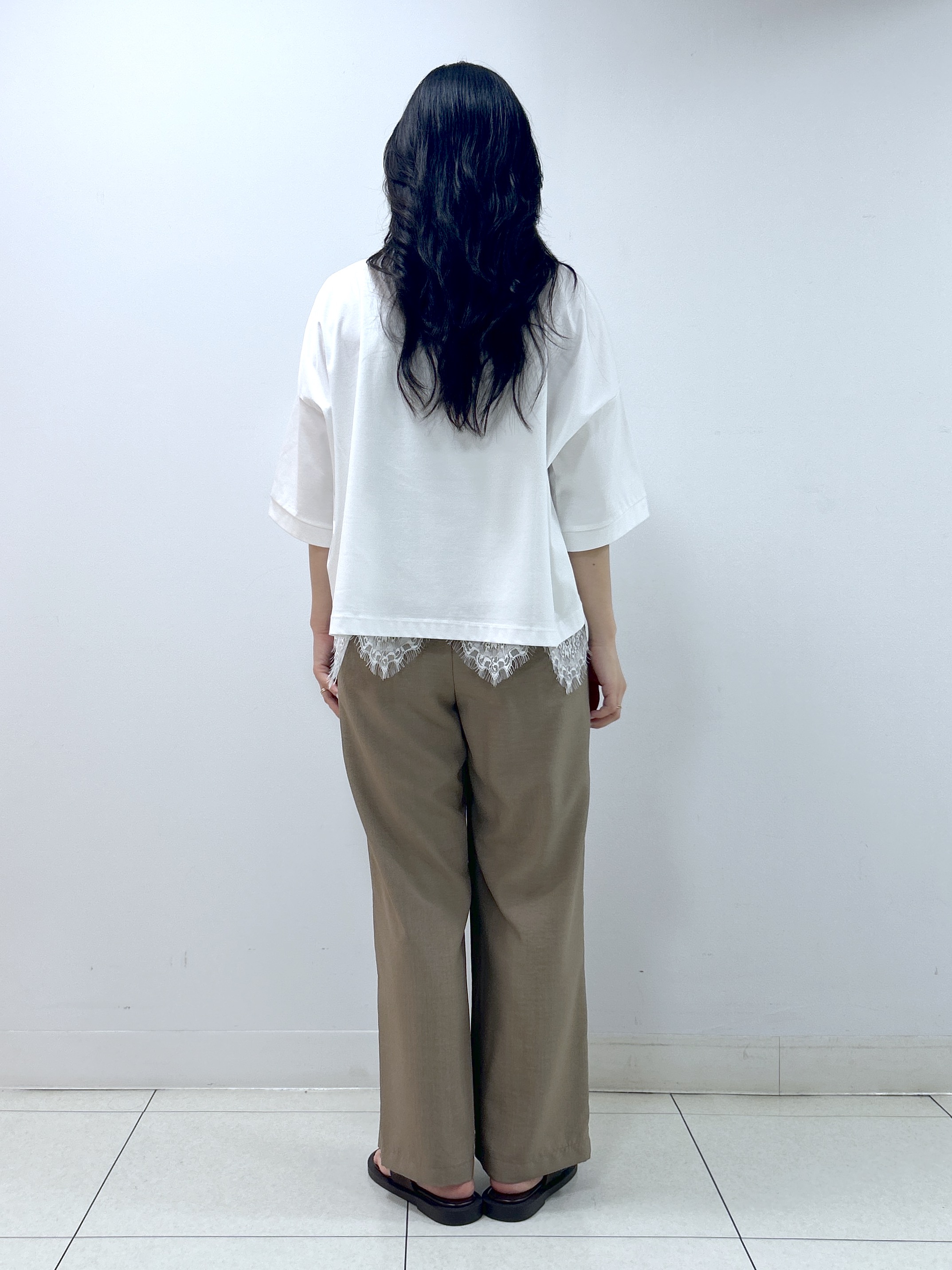 Kaiさんの「Dessin｜【新色追加/体型カバー】美光沢カットソーボクシーシルエット」を使ったコーディネート