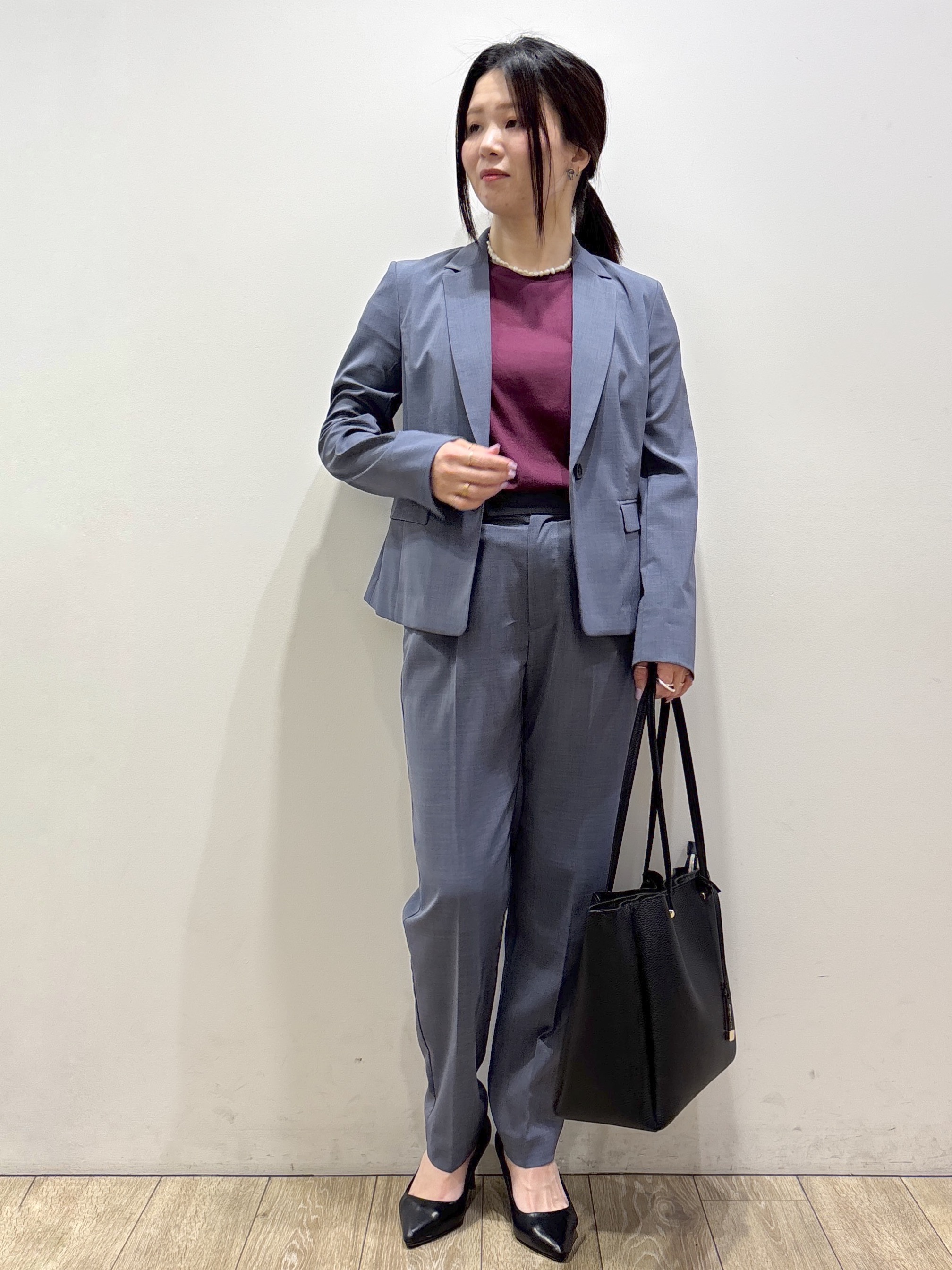 mameさんの「index｜【接触冷感／吸水速乾】セットアップ対応ストレッチテーラードジャケット《イージーアイロン／洗濯機OK／」を使ったコーディネート
