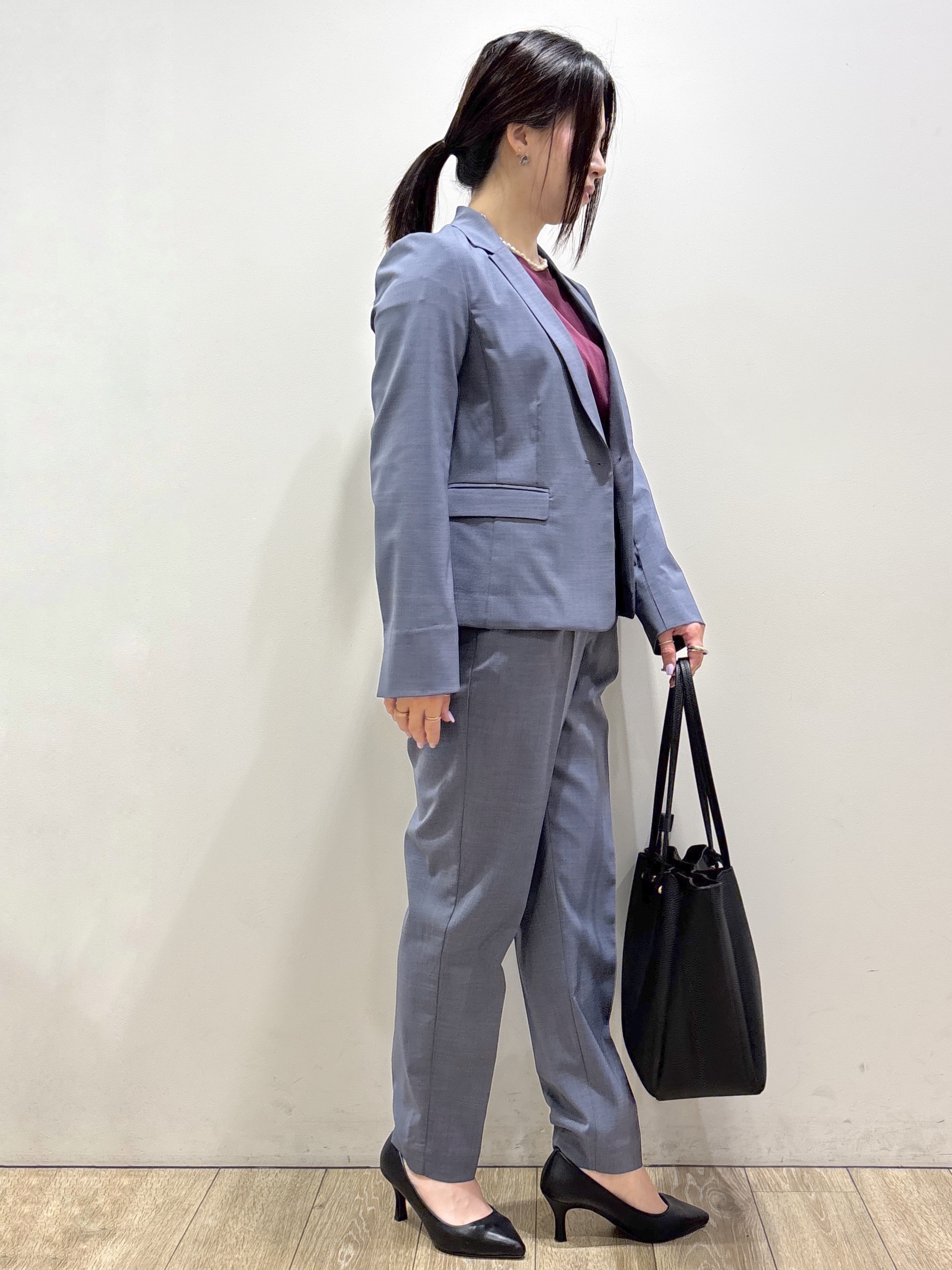 mameさんの「index｜【接触冷感／吸水速乾】セットアップ対応ストレッチテーラードジャケット《イージーアイロン／洗濯機OK／」を使ったコーディネート