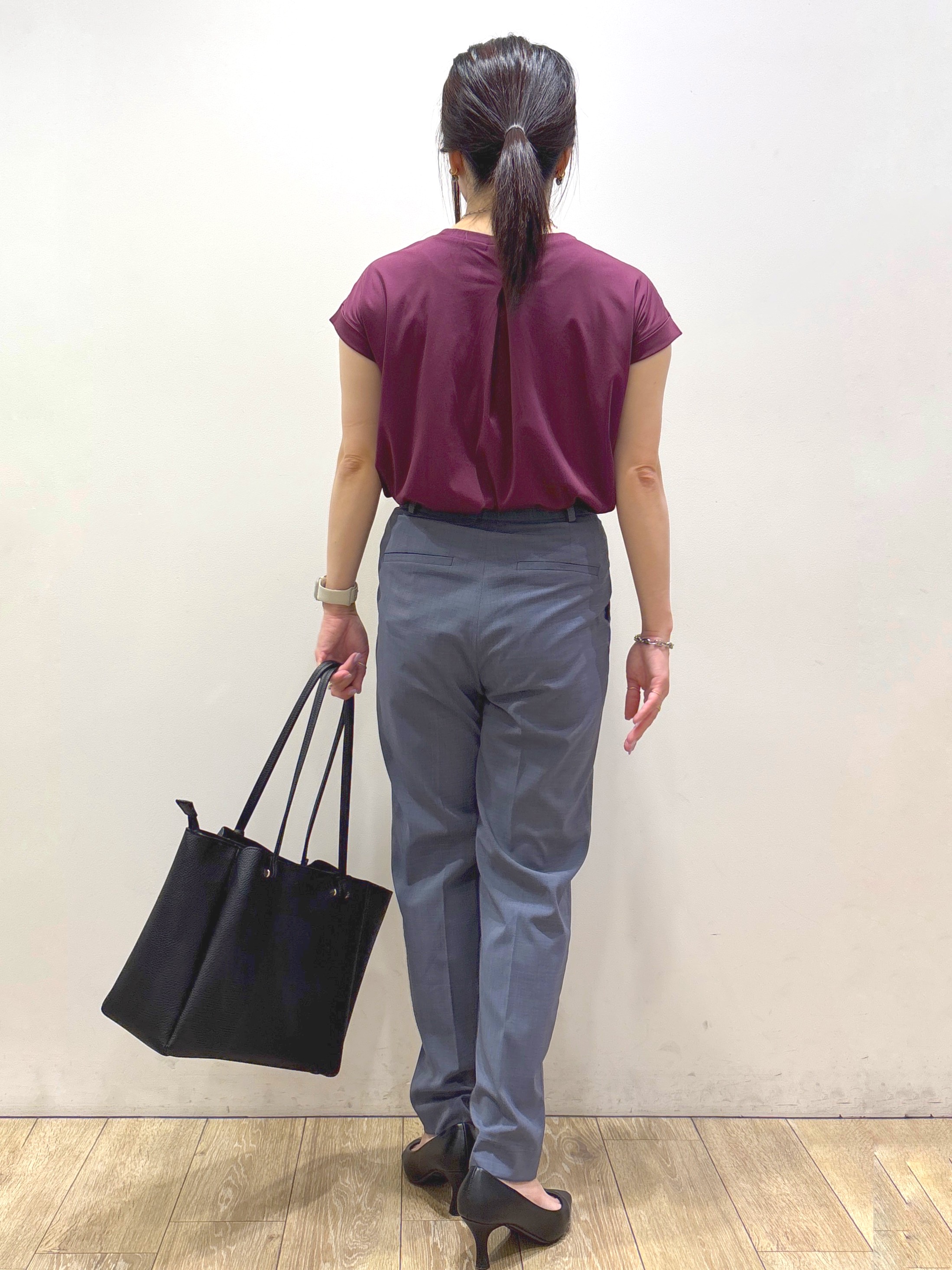 mameさんの「index｜【接触冷感／UV】ワンポイント刺繍Tシャツ《7col／XS~3L／洗濯機OK》」を使ったコーディネート