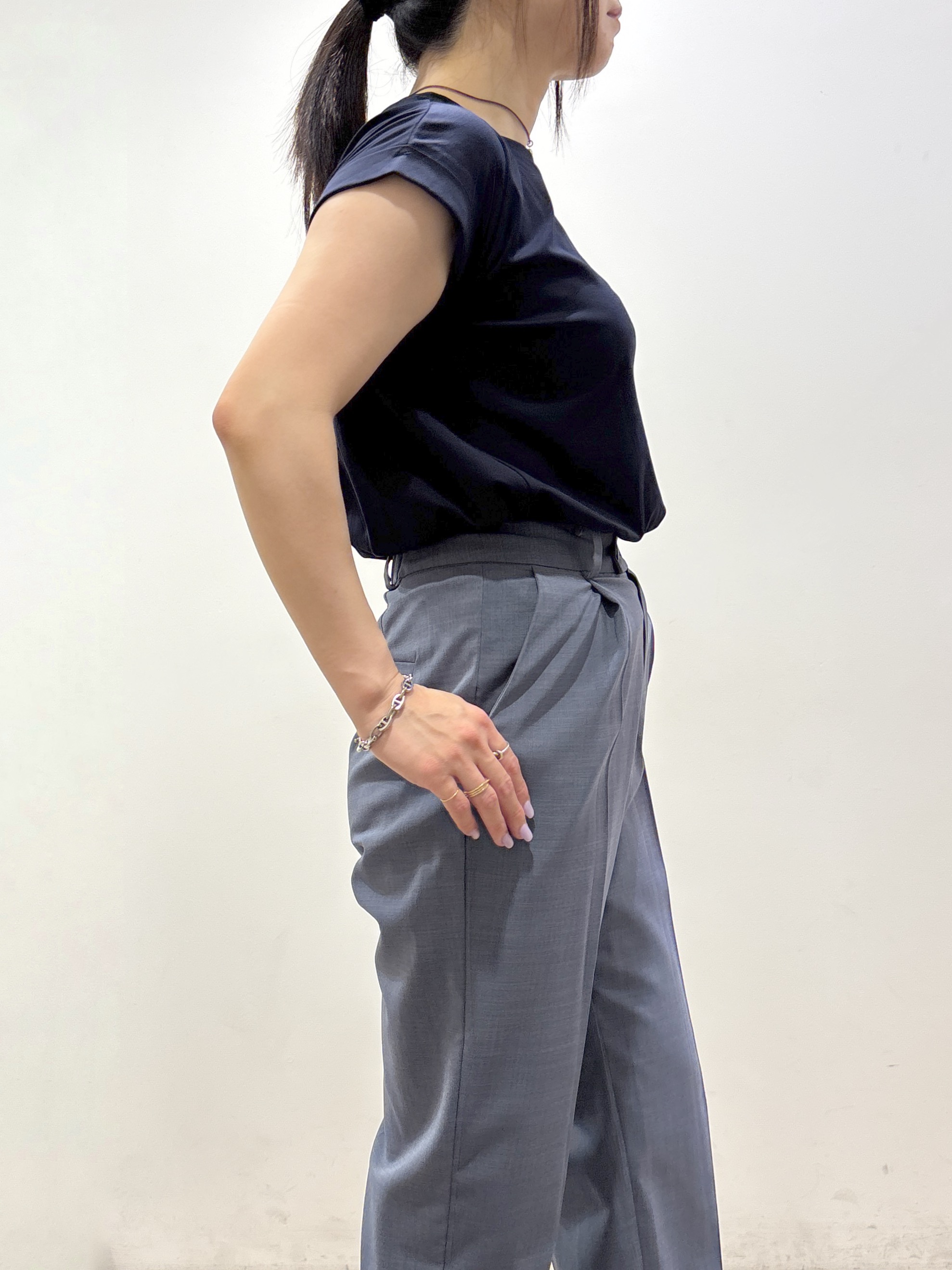 mameさんの「index｜《再入荷》ダブルブレストテーラードジャケット【接触冷感／吸水速乾／イージーアイロン／防シワ／洗濯機O」を使ったコーディネート