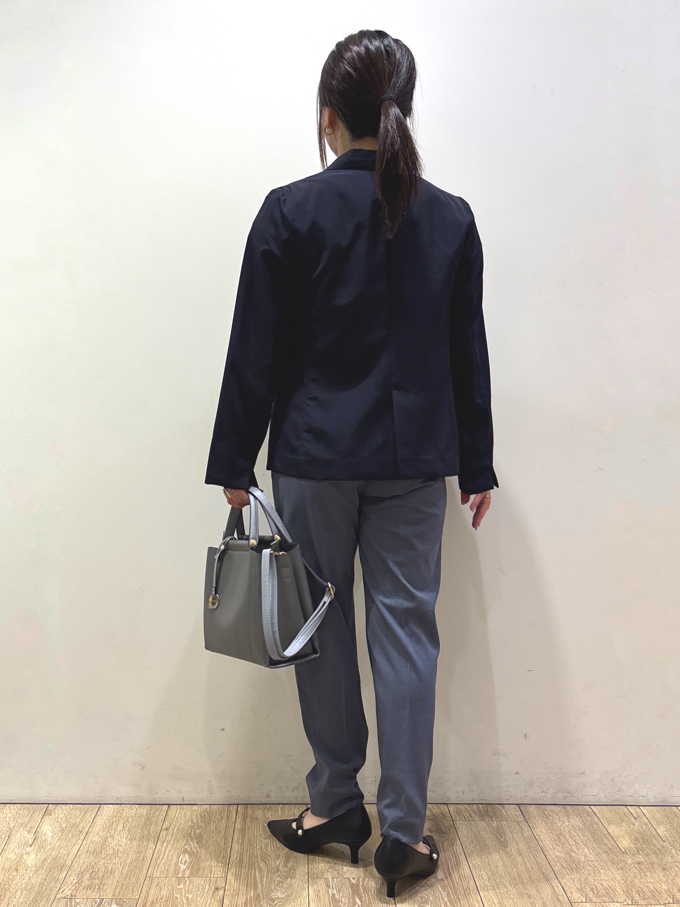 mameさんの「index｜《再入荷》ダブルブレストテーラードジャケット【接触冷感／吸水速乾／イージーアイロン／防シワ／洗濯機O」を使ったコーディネート