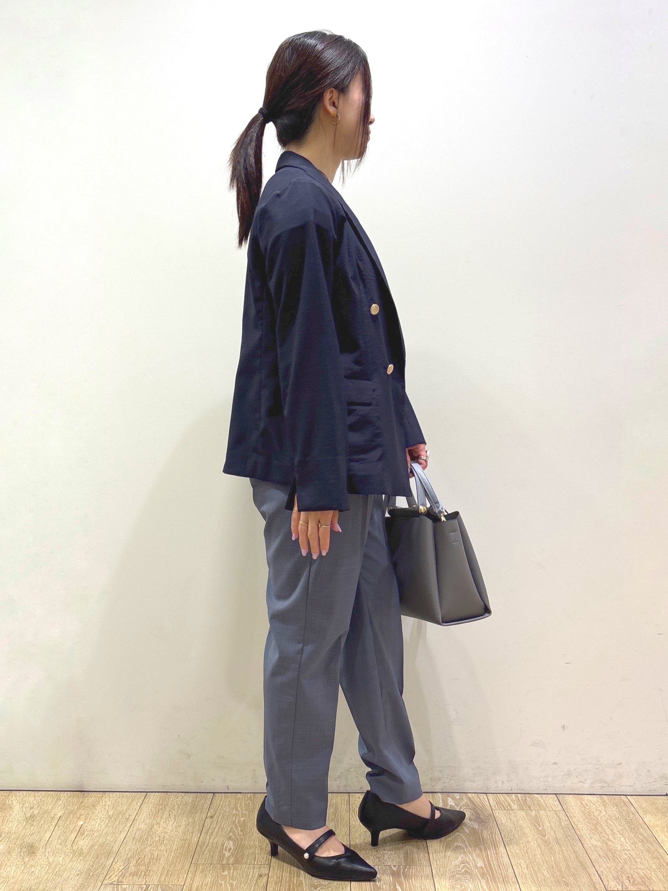 mameさんの「index｜《再入荷》ダブルブレストテーラードジャケット【接触冷感／吸水速乾／イージーアイロン／防シワ／洗濯機O」を使ったコーディネート