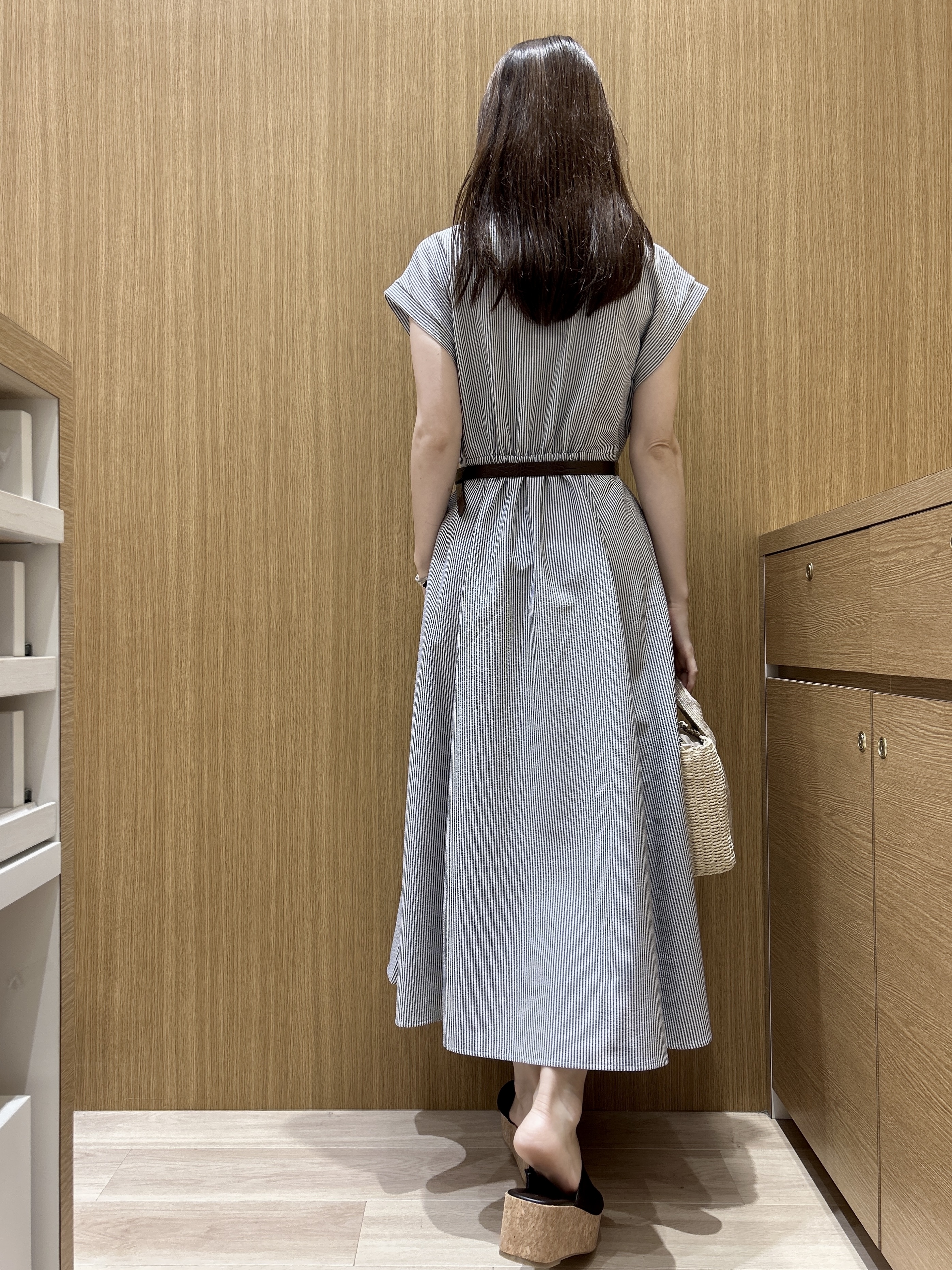 maiさんの「OPAQUE.CLIP｜【UV／防シワ】フィット＆フレアワンピース《洗濯機OK》」を使ったコーディネート