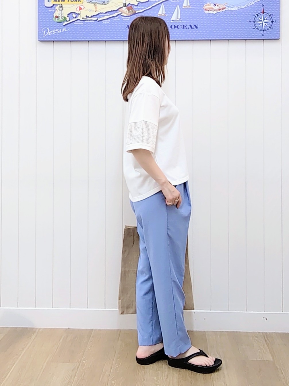 itoさんの「Dessin｜【接触冷感】メッシュレーススリーブプルオーバー」を使ったコーディネート