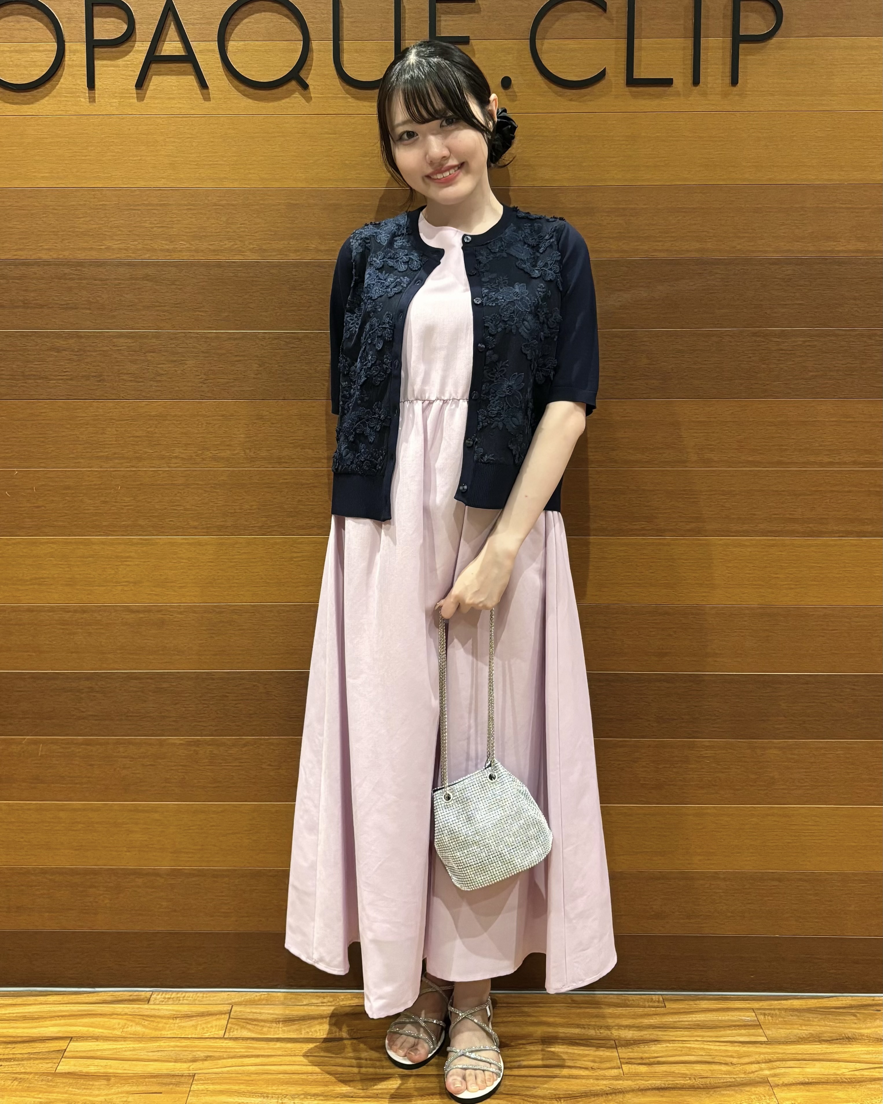 わかなさんの「OPAQUE.CLIP｜【接触冷感】麻混シアーノースリーブワンピース《洗濯機OK》」を使ったコーディネート