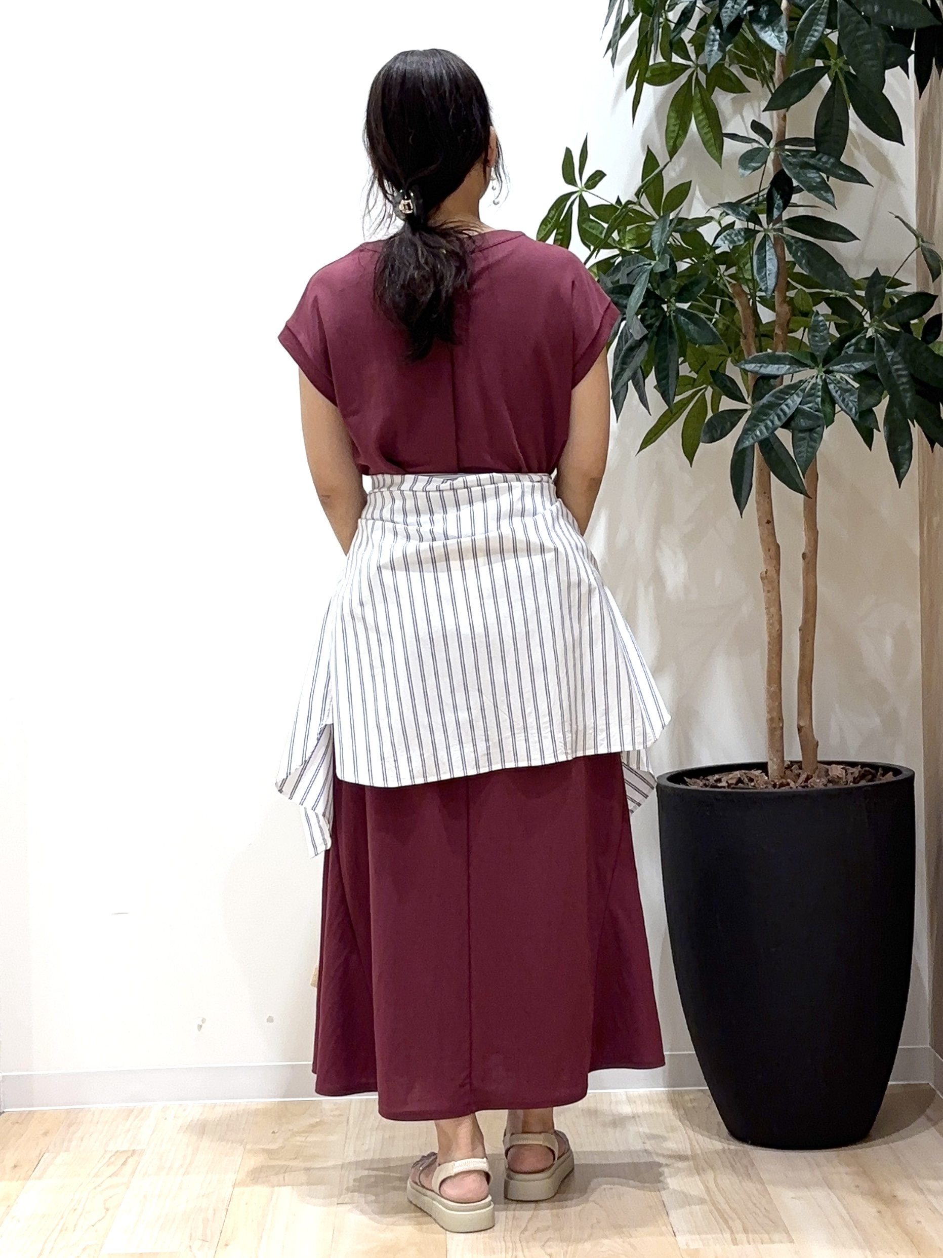 miraiさんの「grove｜【低身長さんも選べる着丈】モクロディフレンチワンピース」を使ったコーディネート