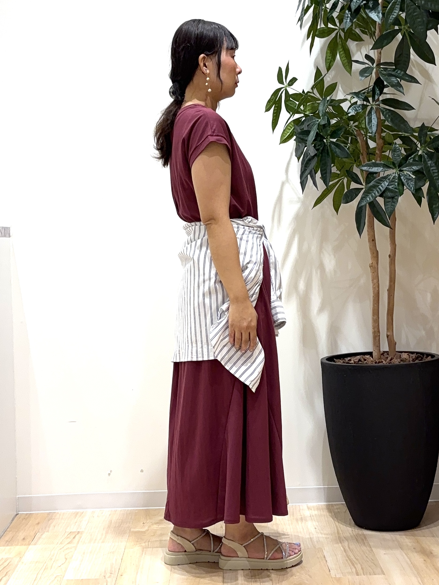 miraiさんの「grove｜【低身長さんも選べる着丈】モクロディフレンチワンピース」を使ったコーディネート