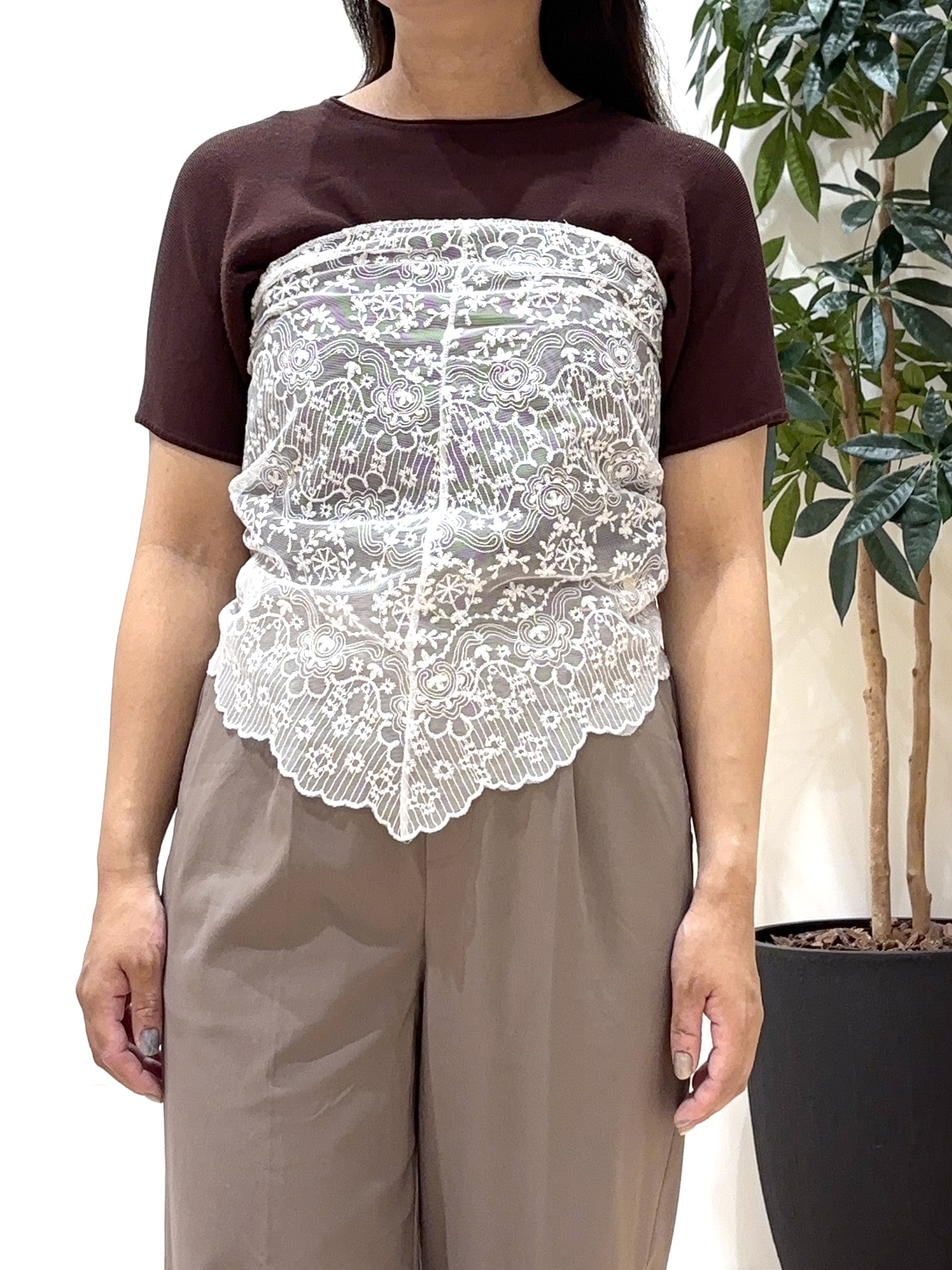 miraiさんの「grove｜【シリーズ累計36万枚！名品ニット】やわらかドライタッチ ドルマンニット」を使ったコーディネート