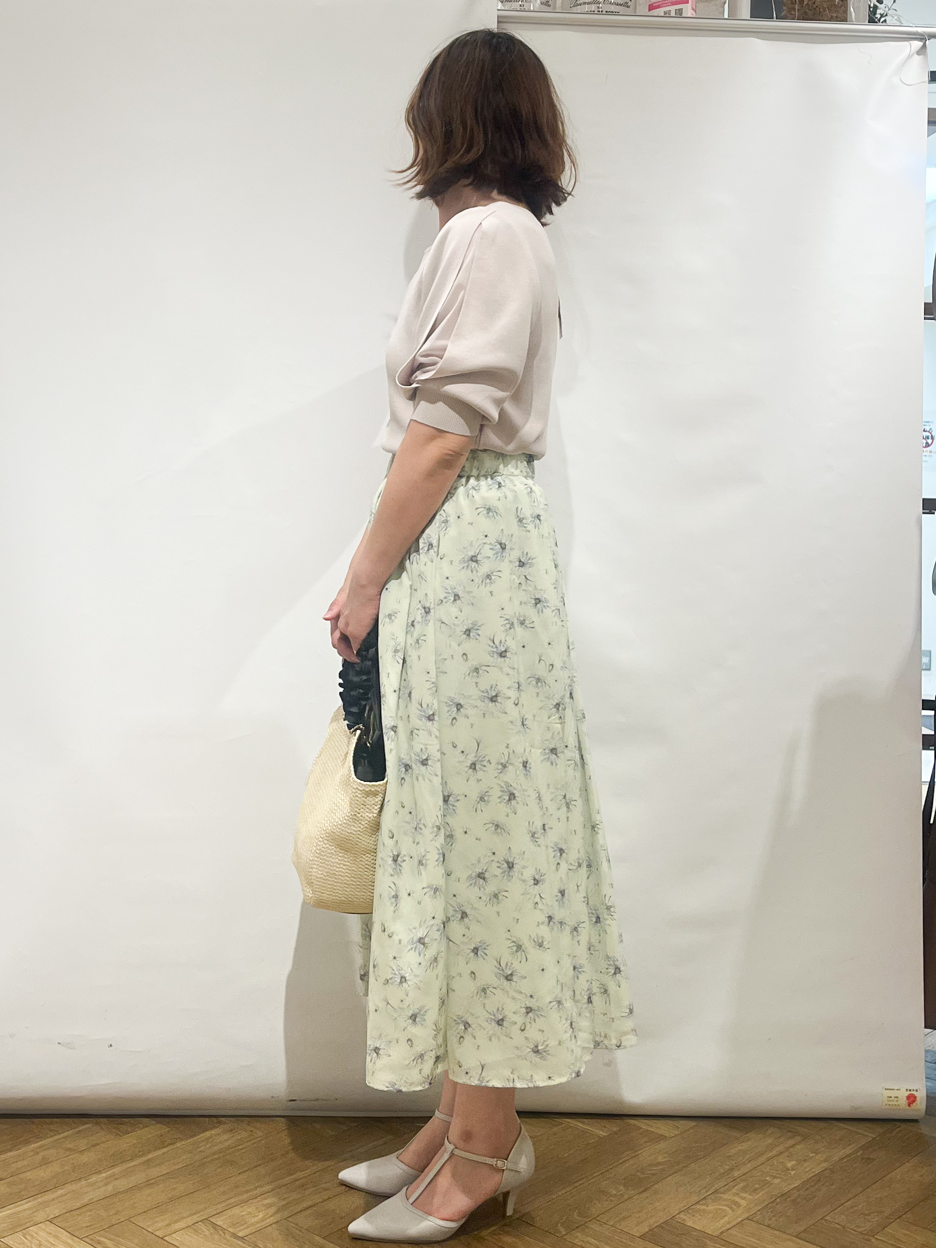 fumiさんの「index｜【接触冷感】クールタッチラップスリーブニット《UVケア／洗濯機OK／XS～3L／9col》」を使ったコーディネート