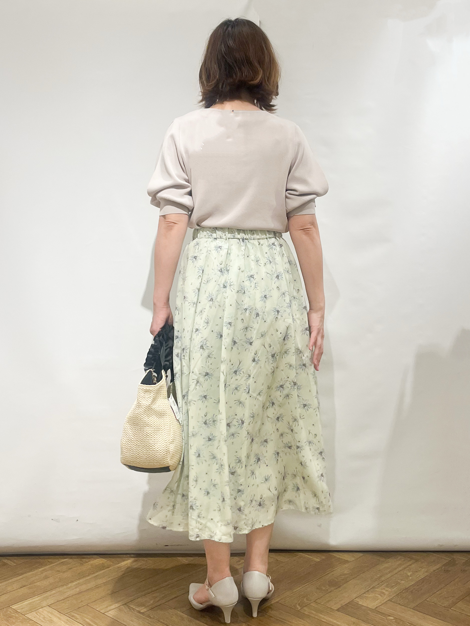 fumiさんの「index｜【接触冷感】クールタッチラップスリーブニット《UVケア／洗濯機OK／XS～3L／9col》」を使ったコーディネート