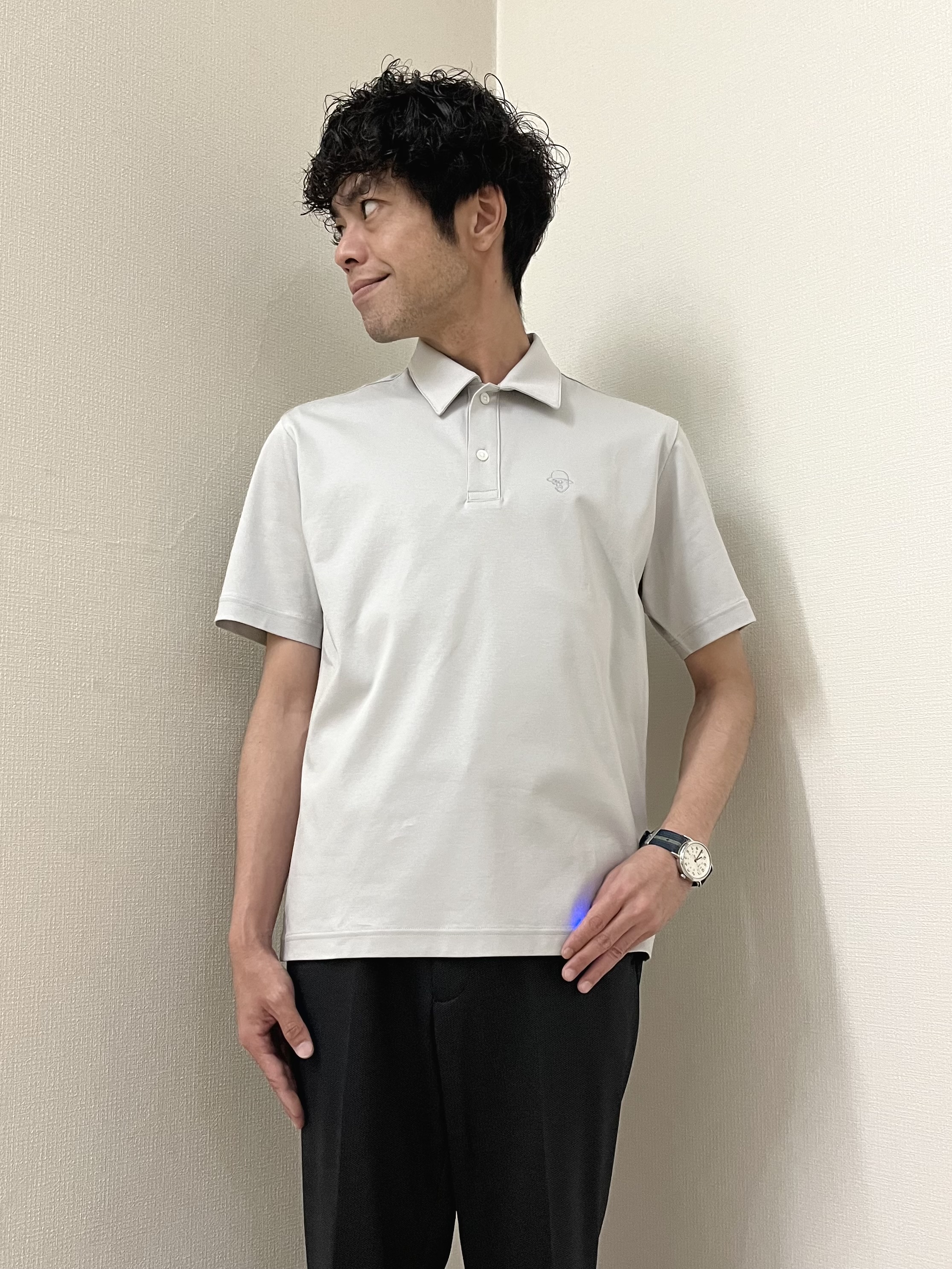 URAさんの「TAKEO KIKUCHI｜【抗菌防臭】COOL DOTS（R）ドビープリント ジャケット」を使ったコーディネート