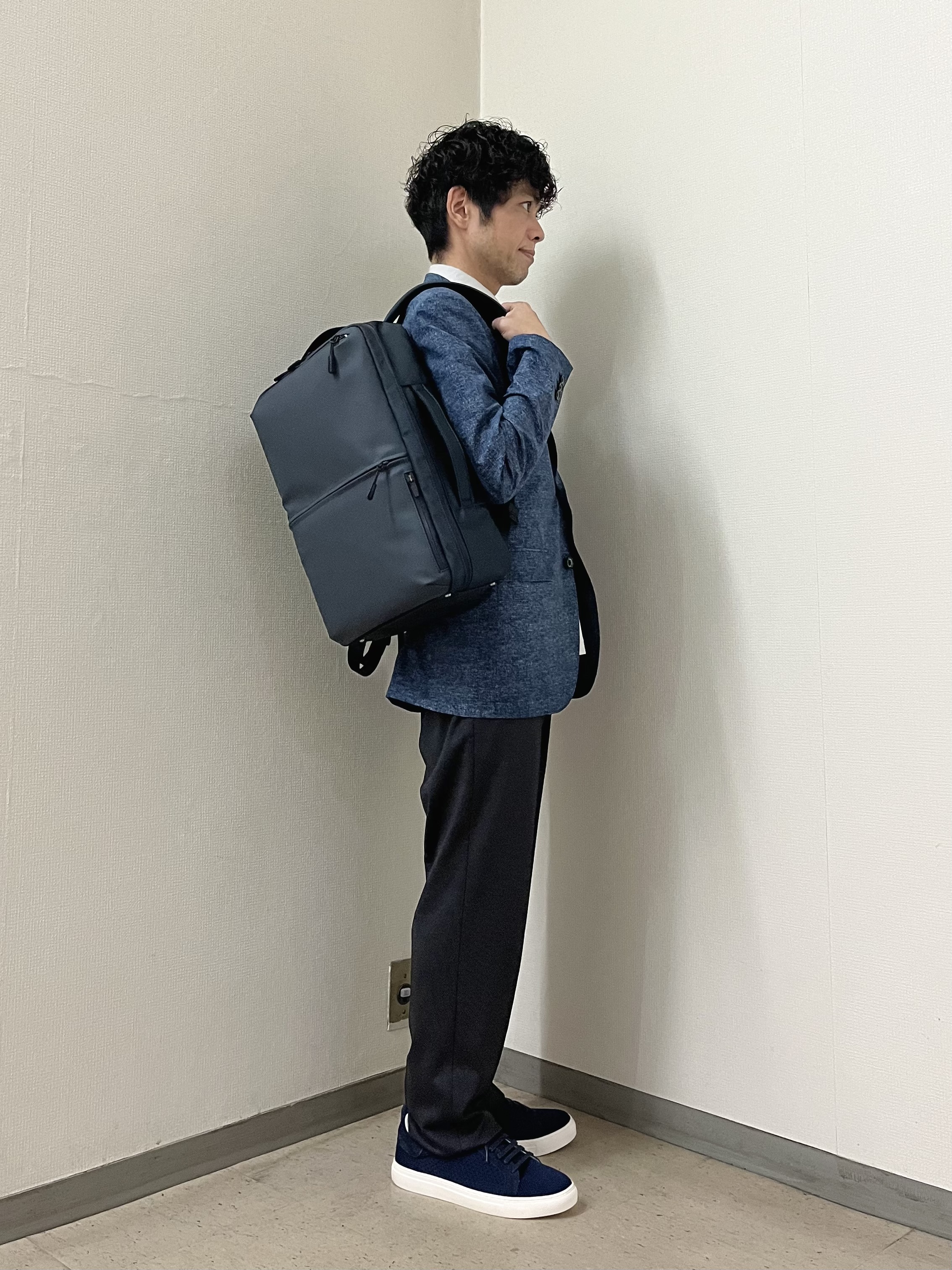 URAさんの「TAKEO KIKUCHI｜【抗菌防臭】COOL DOTS（R）ドビープリント ジャケット」を使ったコーディネート