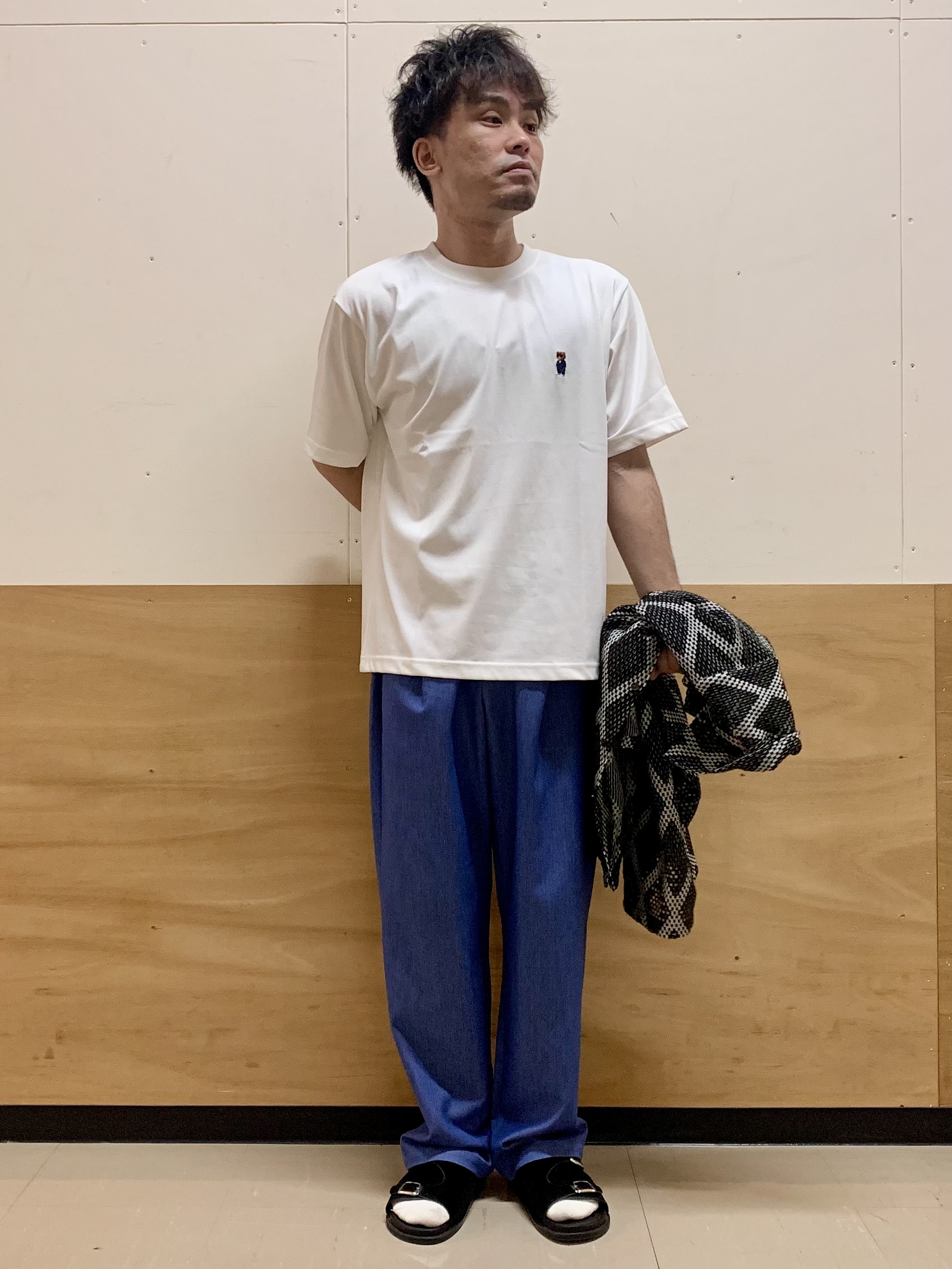 MATUさんの「THE SHOP TK｜アーガイル柄 レース半袖シャツ 洗濯機OK」を使ったコーディネート