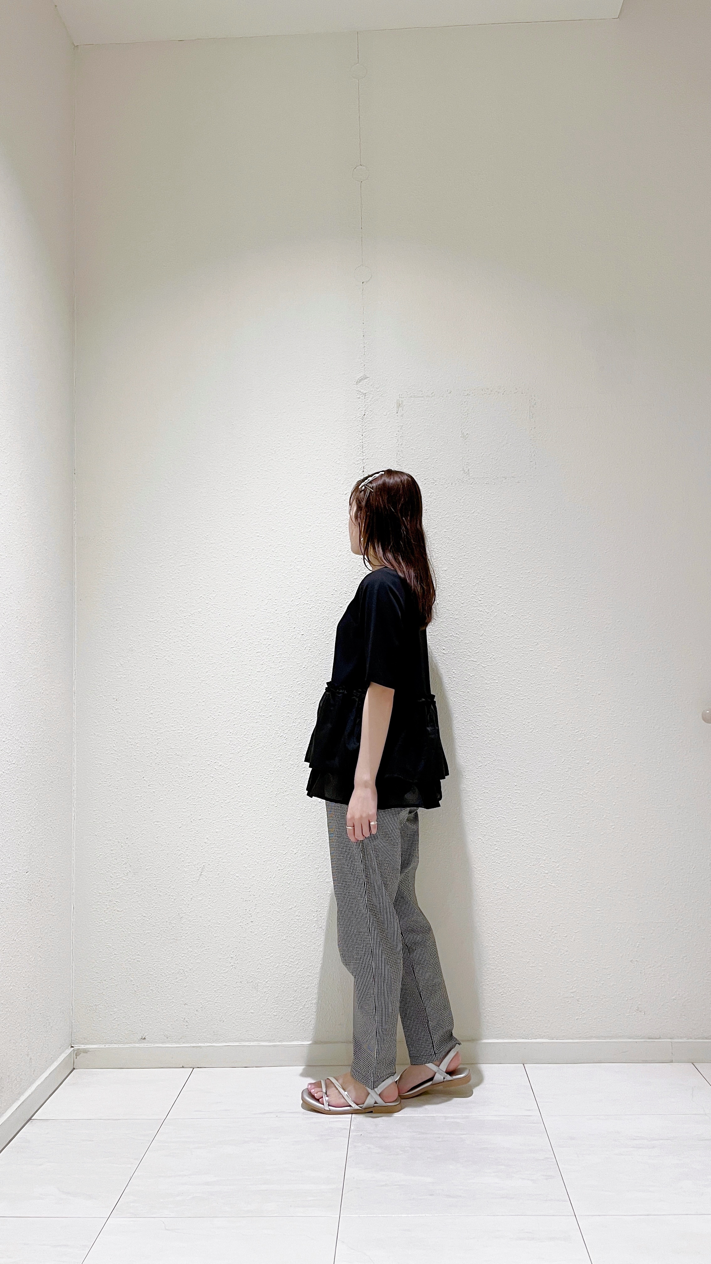 haruさんの「grove｜【体型カバー】INせず決まる、ウエストシアーフリルTシャツ」を使ったコーディネート