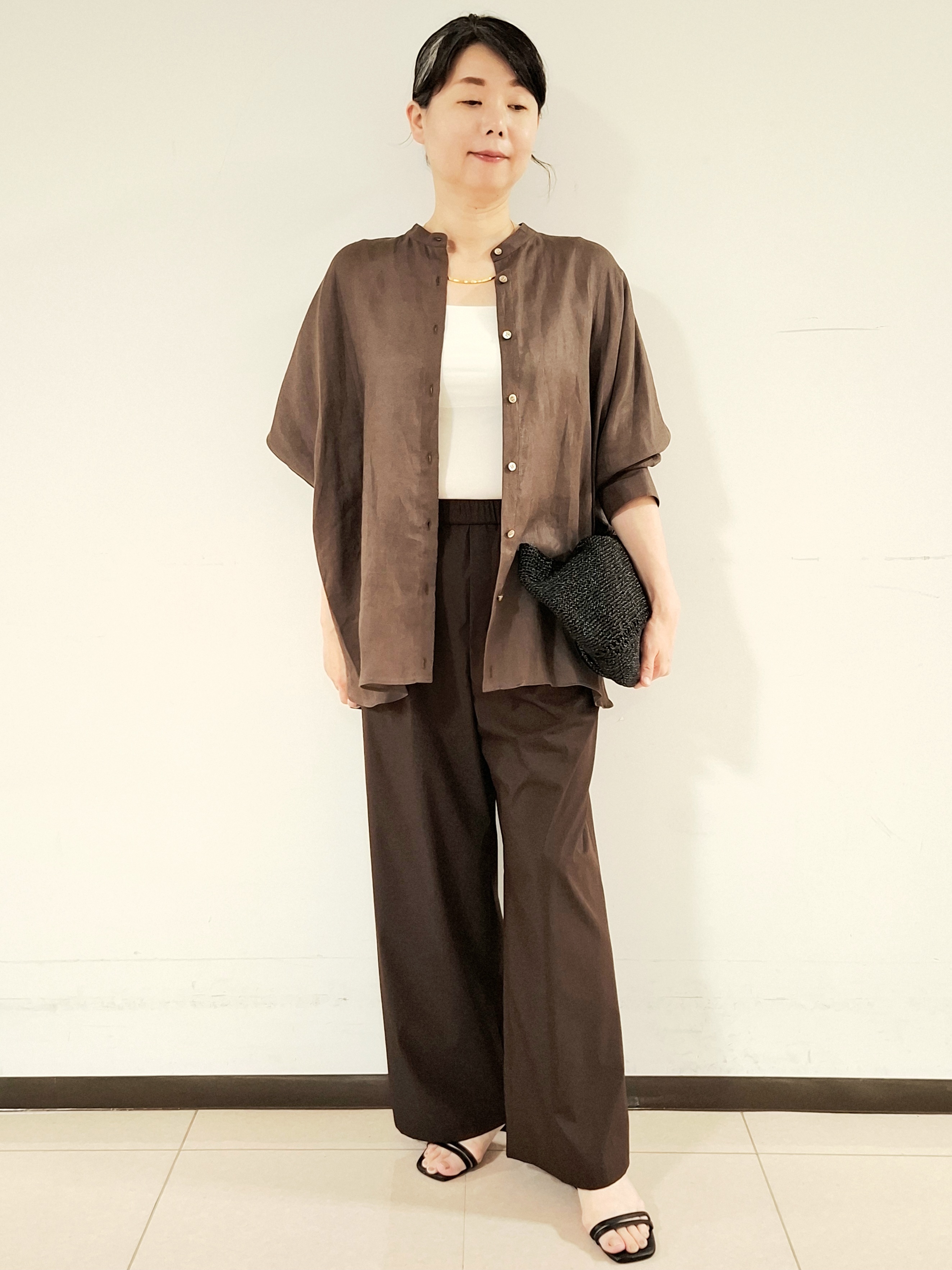 ねぎさんの「UNTITLED｜【麻100】リネンドルマンシャツ」を使ったコーディネート