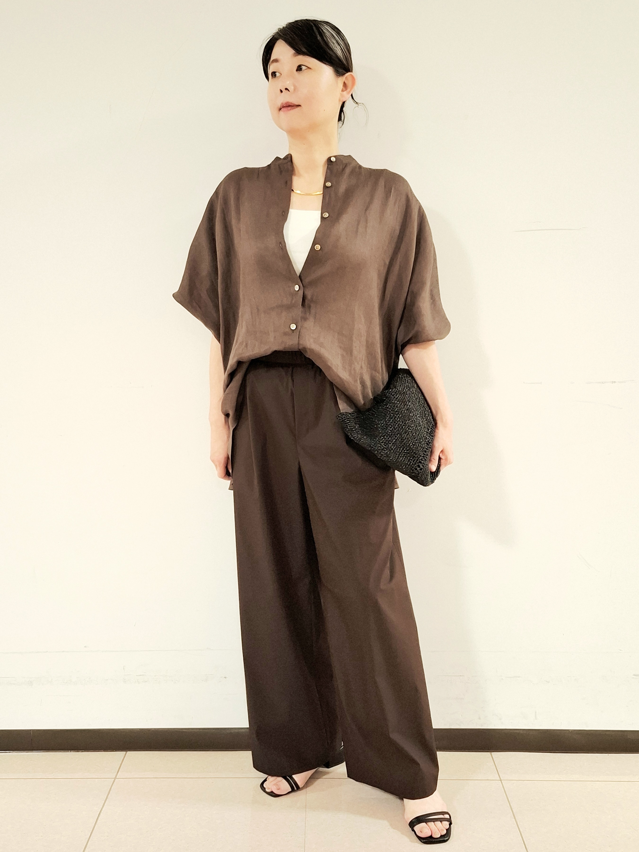 ねぎさんの「UNTITLED｜【麻100】リネンドルマンシャツ」を使ったコーディネート