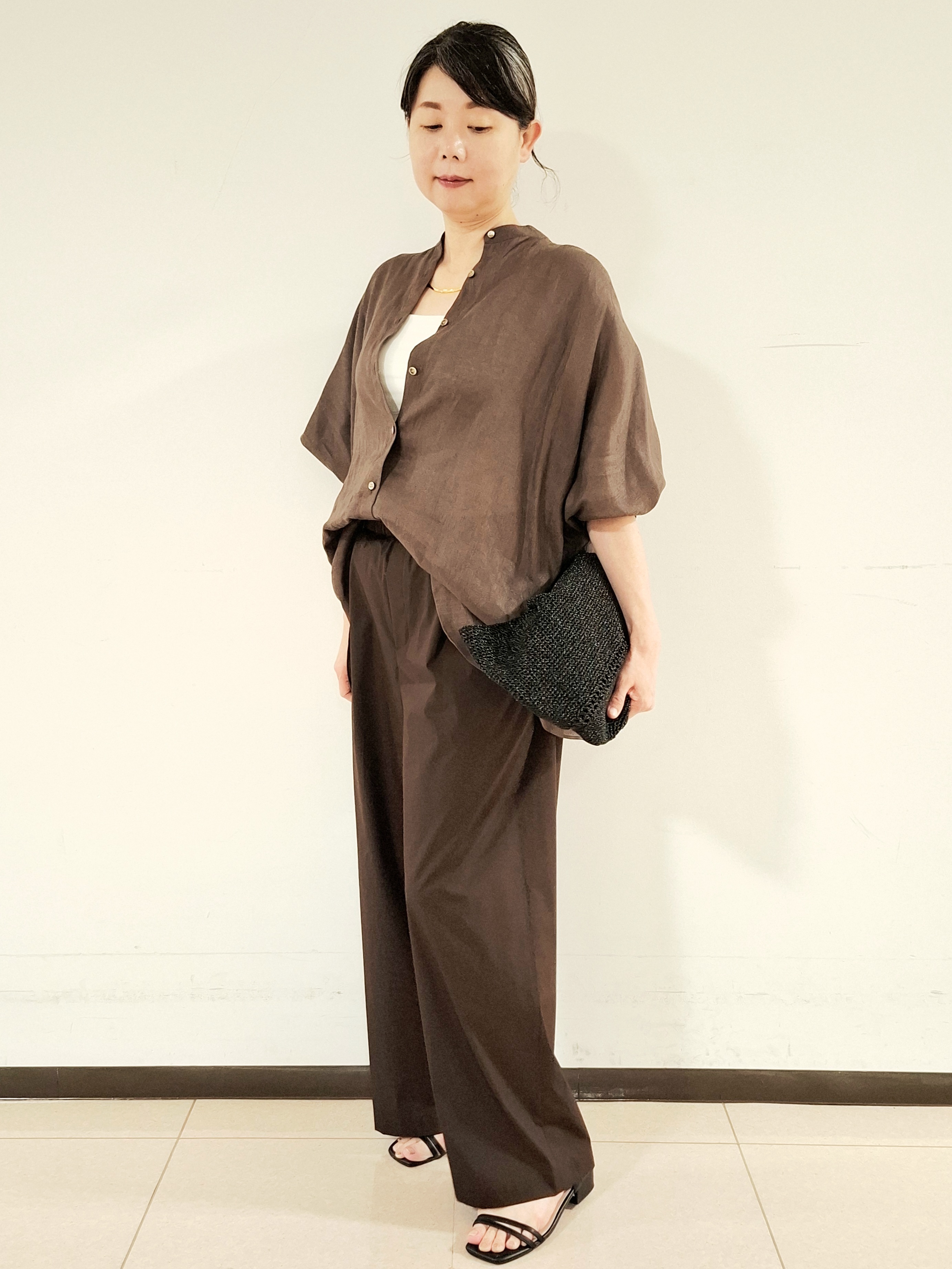 ねぎさんの「UNTITLED｜【麻100】リネンドルマンシャツ」を使ったコーディネート